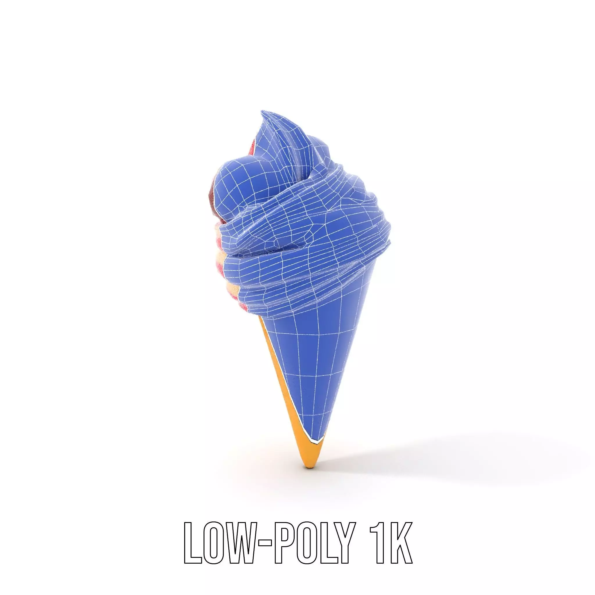 Strawberry Swirl Cone model pack Low-poly 3D model_18