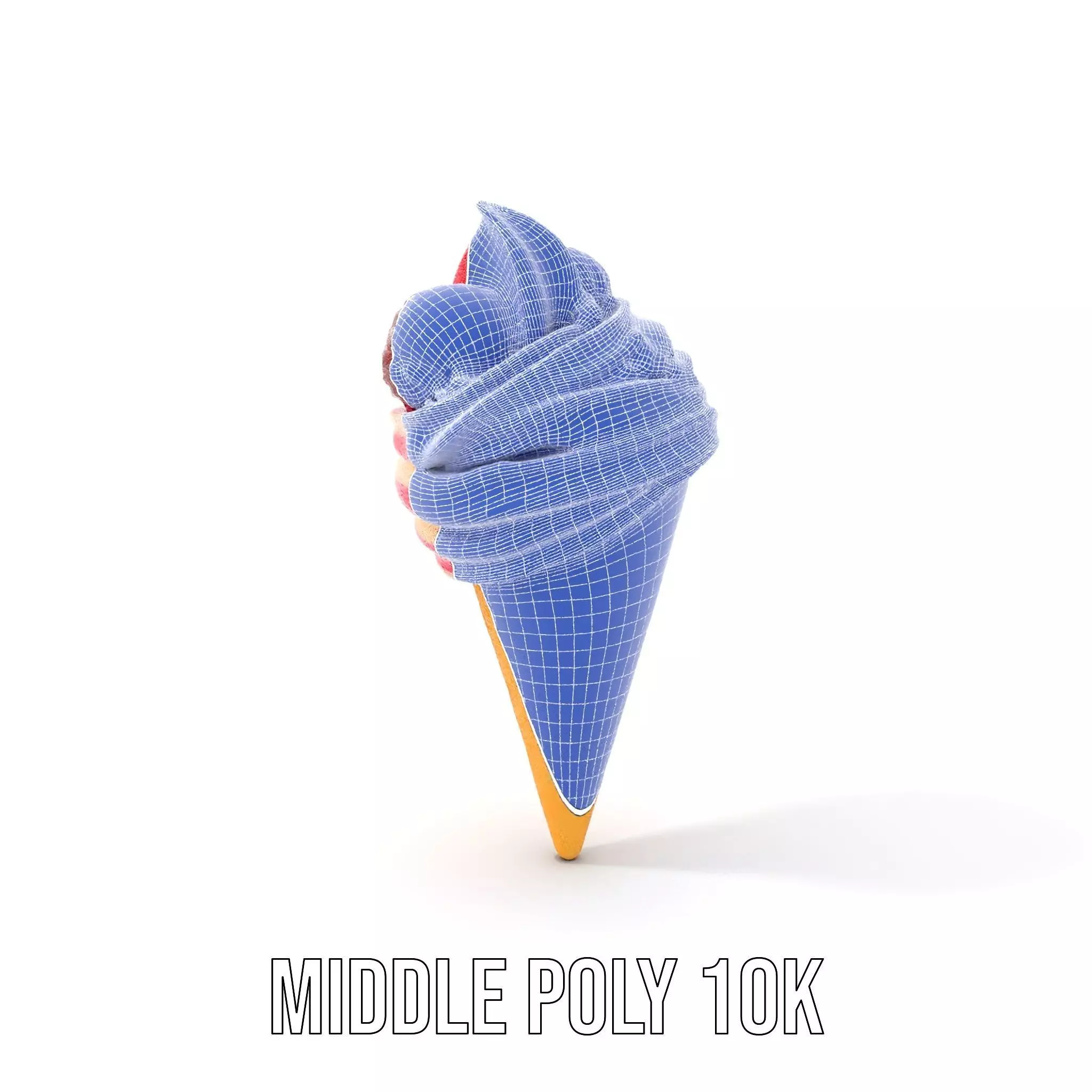 Strawberry Swirl Cone model pack Low-poly 3D model_19