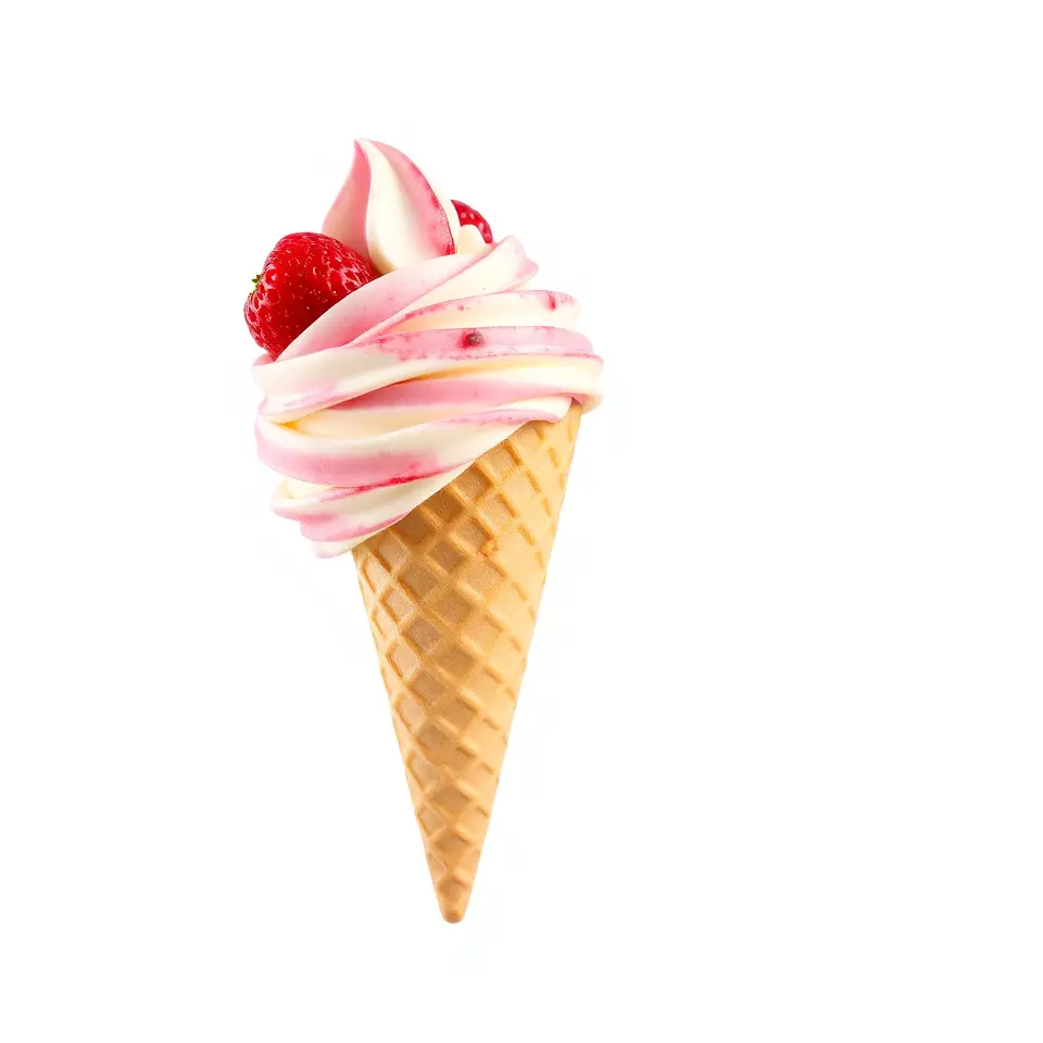 Strawberry Swirl Cone model pack Low-poly 3D model_3