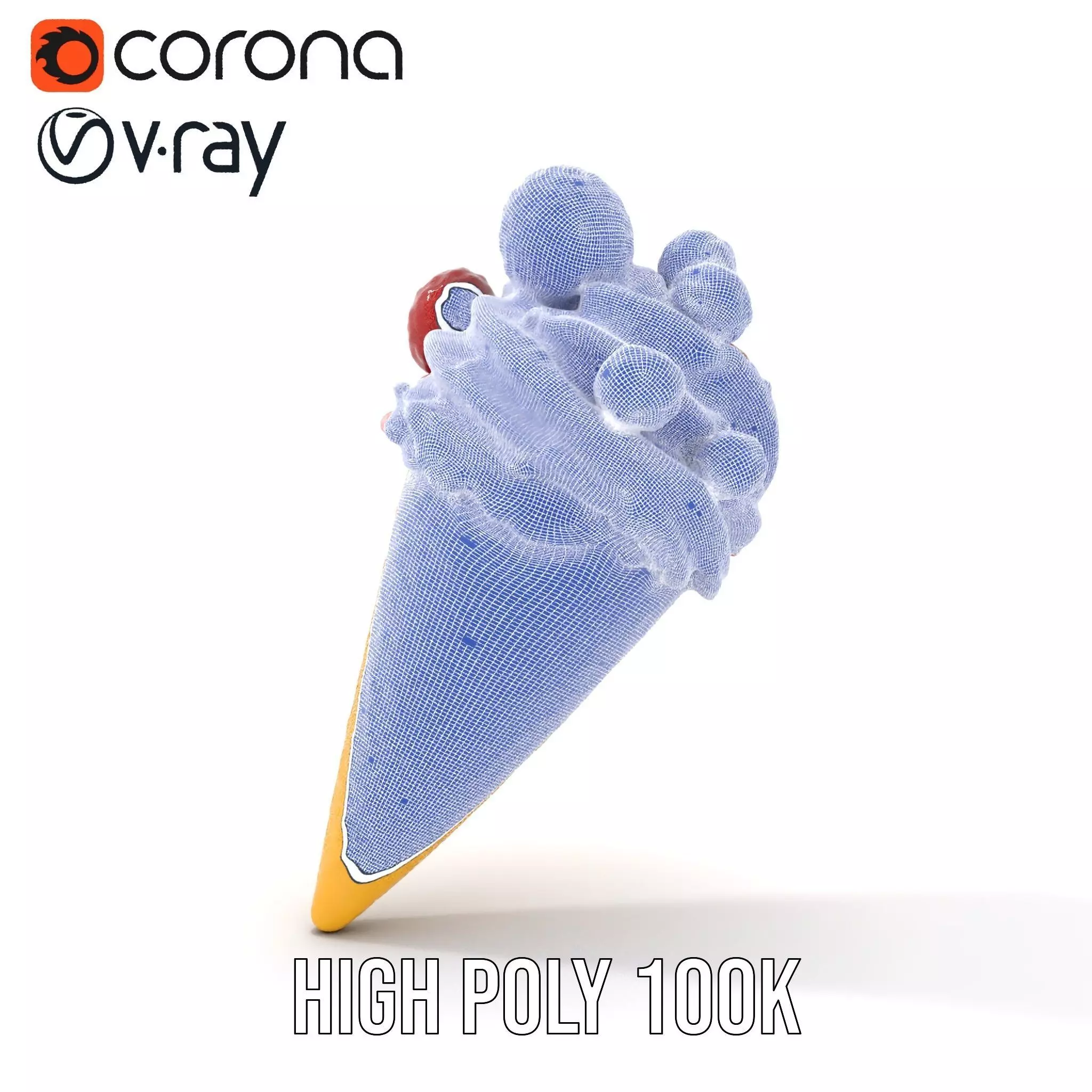 Berry Swirl Ice Cream model pack Low-poly 3D model_34