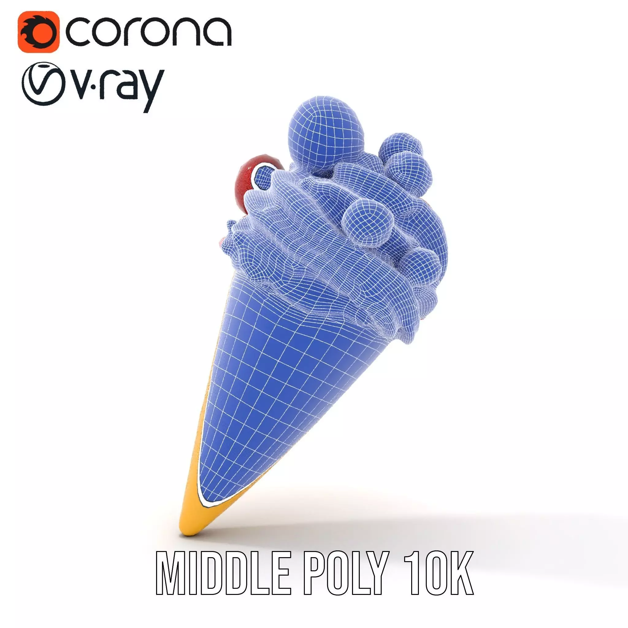 Berry Swirl Ice Cream model pack Low-poly 3D model_30