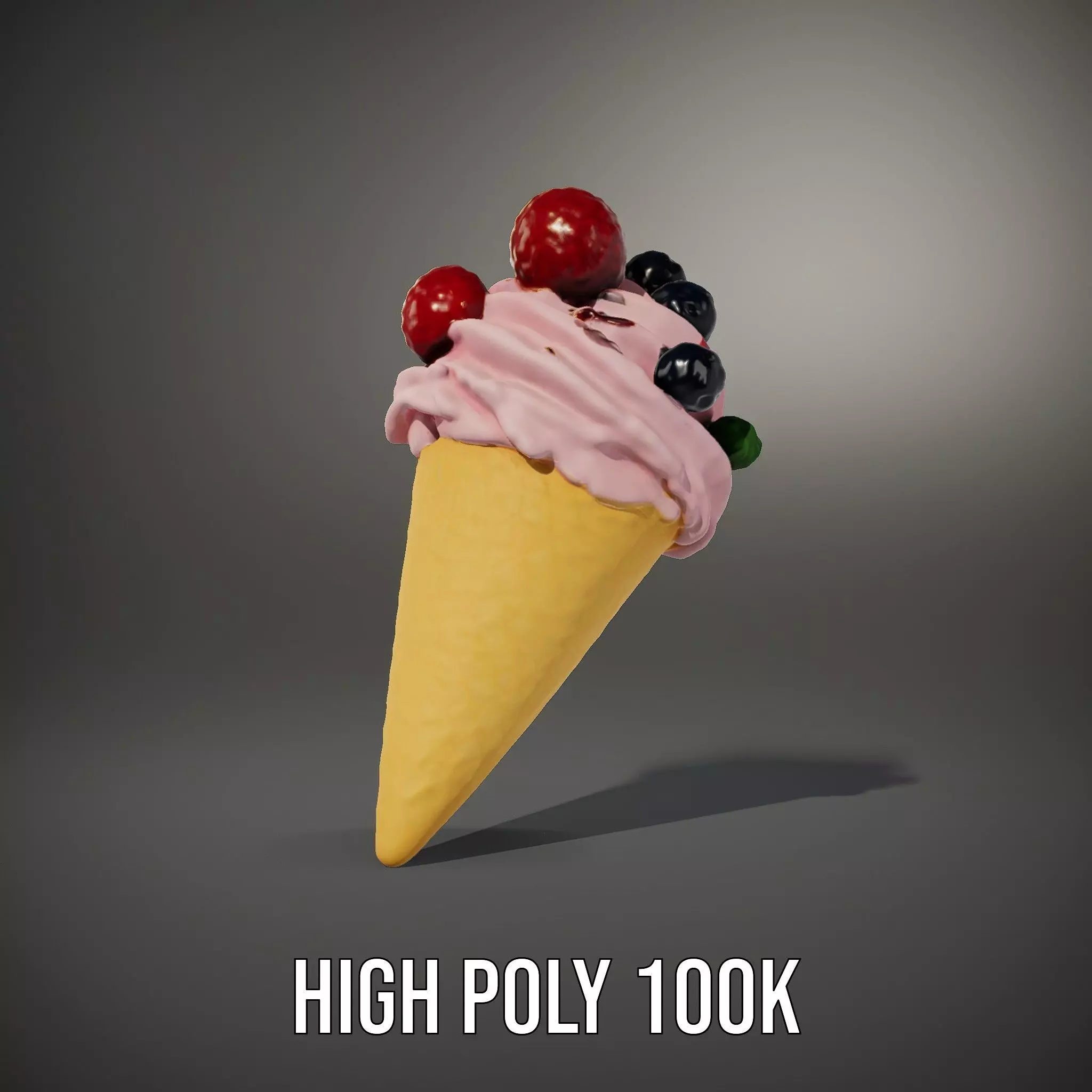 Berry Swirl Ice Cream model pack Low-poly 3D model_9