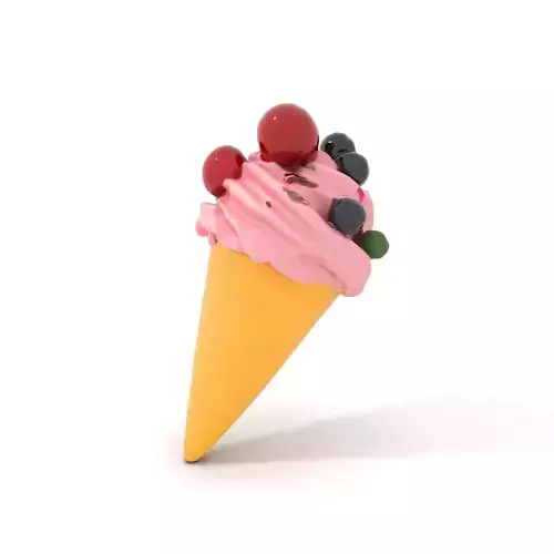 Berry Swirl Ice Cream model pack Low-poly 3D model 5