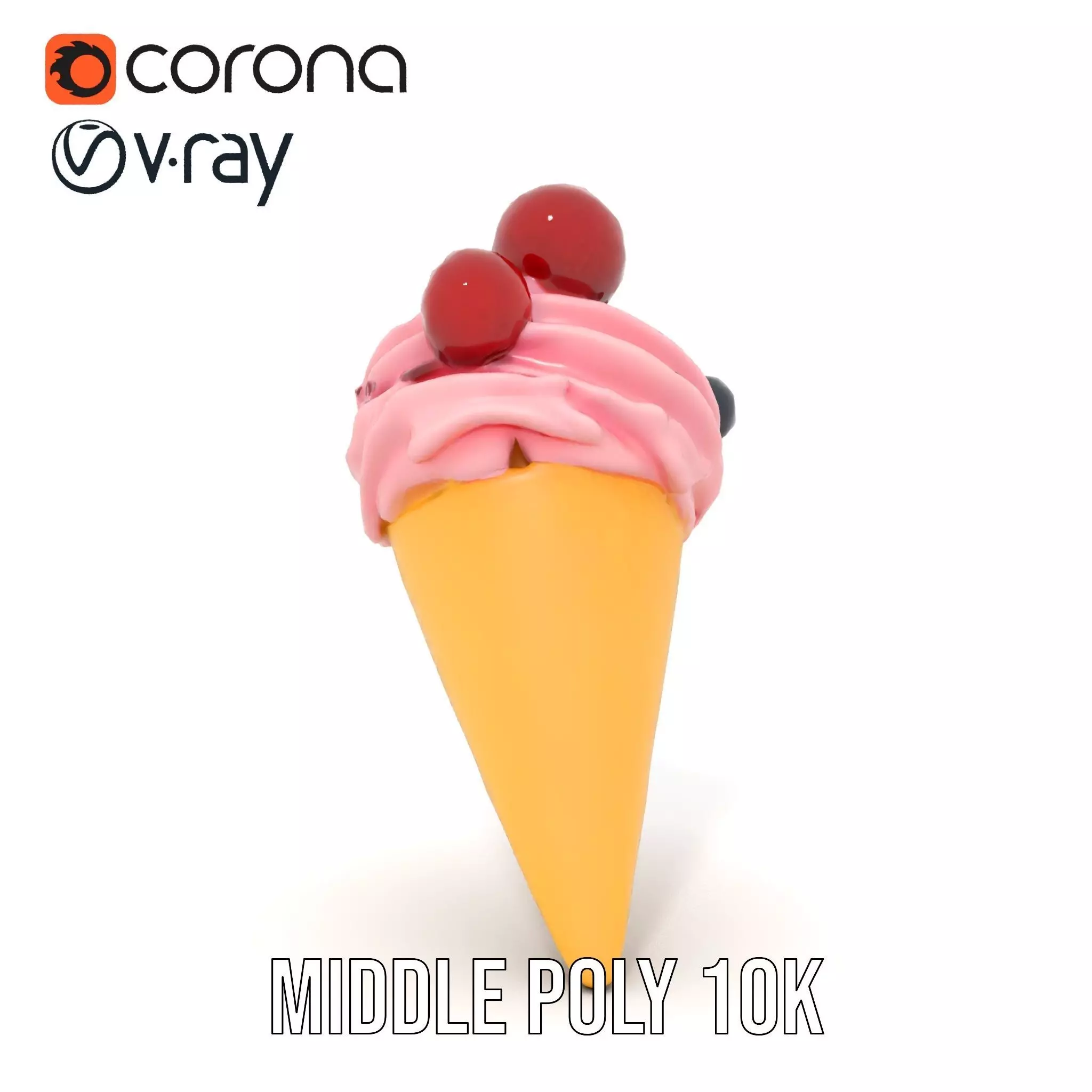 Berry Swirl Ice Cream model pack Low-poly 3D model_12