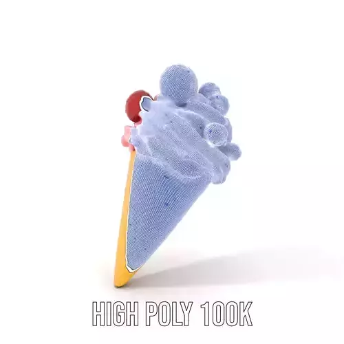 Berry Swirl Ice Cream model pack Low-poly 3D model 4