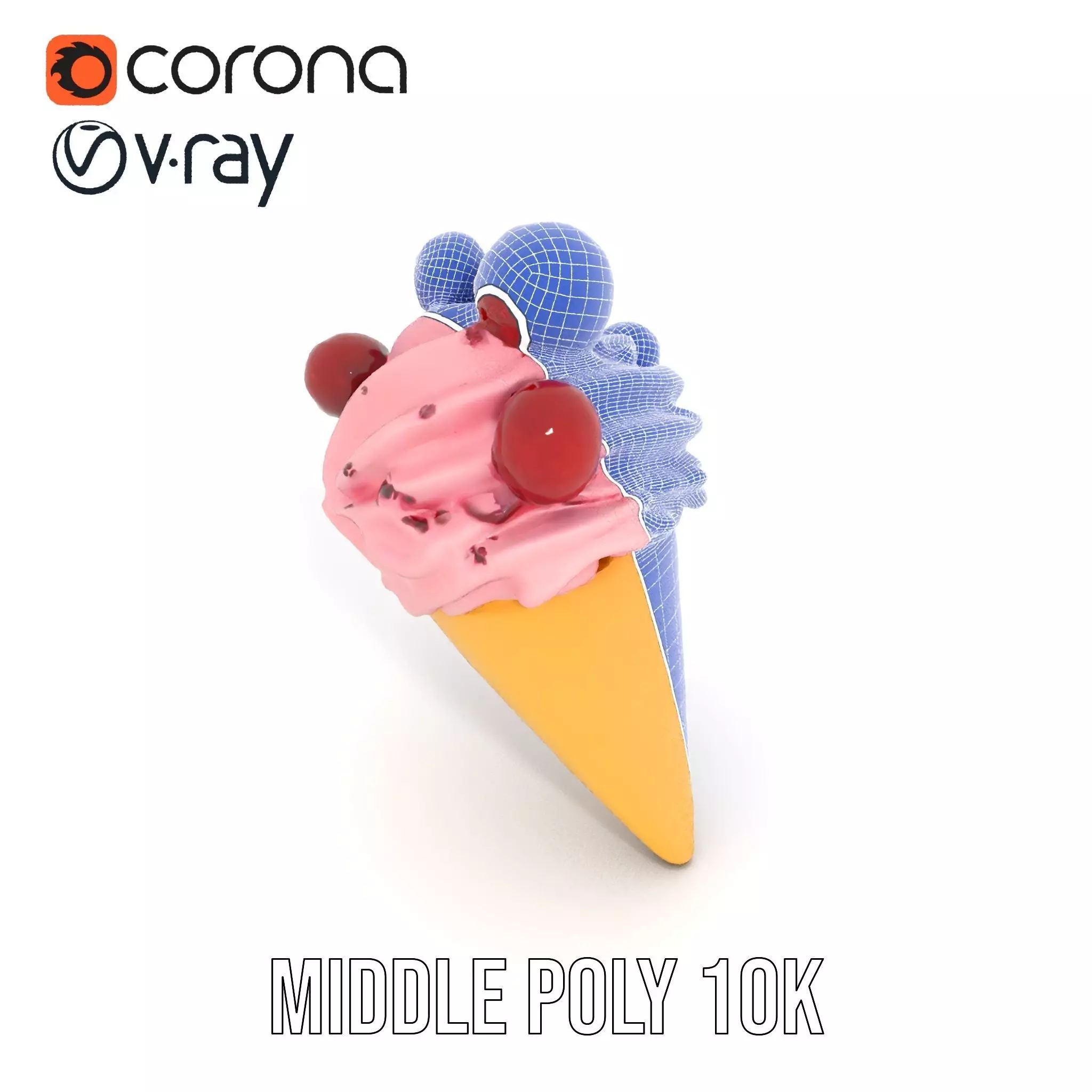 Berry Swirl Ice Cream model pack Low-poly 3D model_22