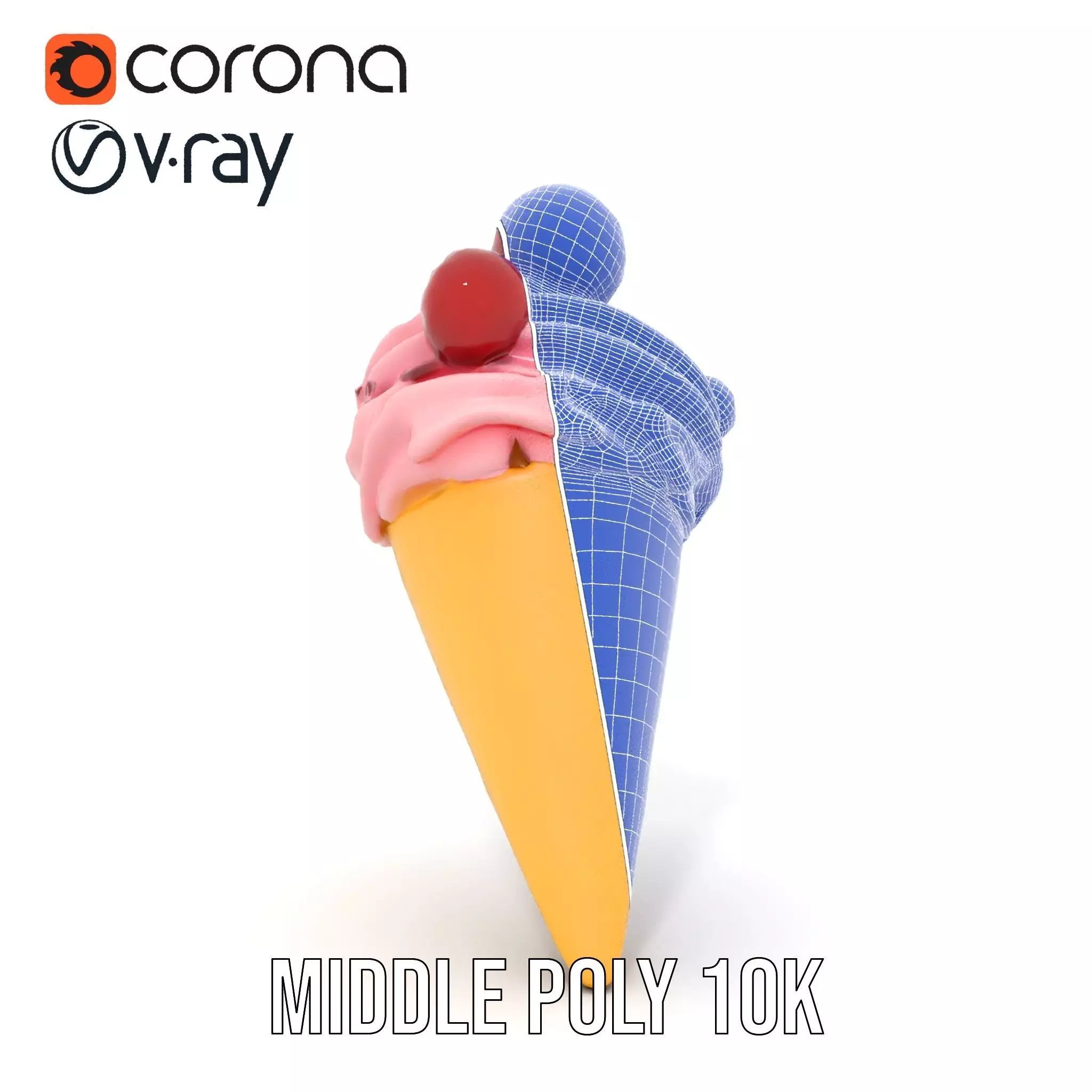 Berry Swirl Ice Cream model pack Low-poly 3D model_24
