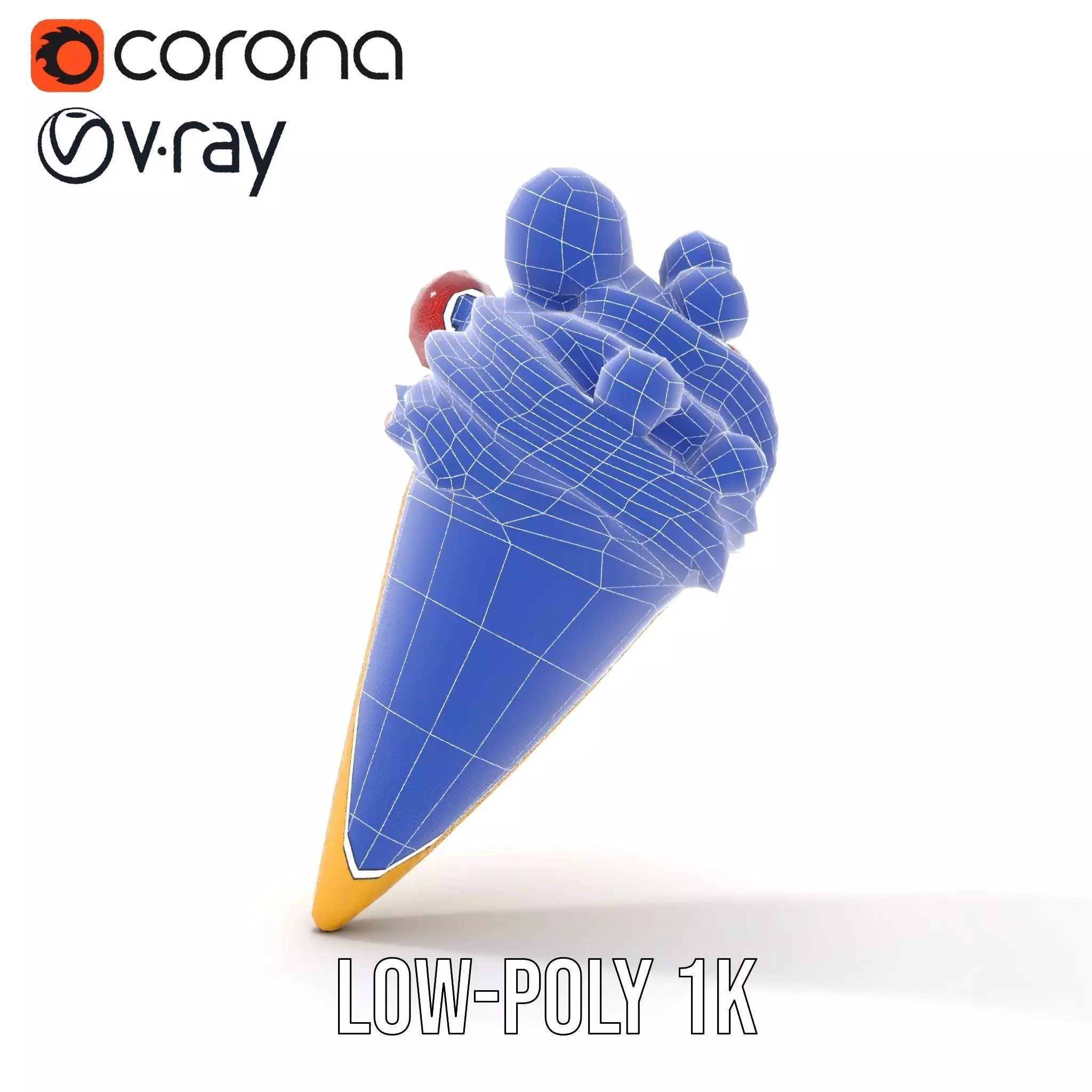 Berry Swirl Ice Cream model pack Low-poly 3D model_13