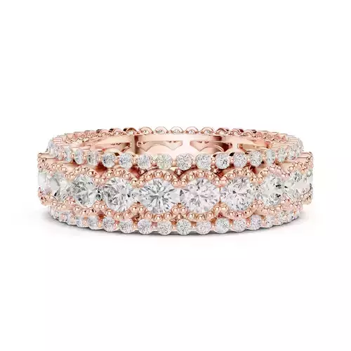 Round Cut Diamond Full Eternity Wedding Band 3DM STL Video