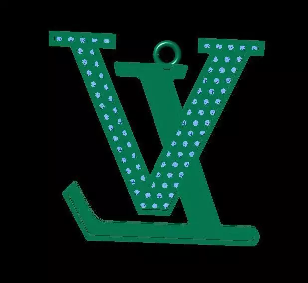 LV  dimond Pendint 3D print model_5