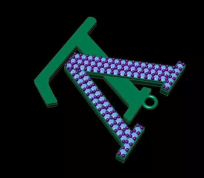 LV  dimond Pendint 3D print model_4