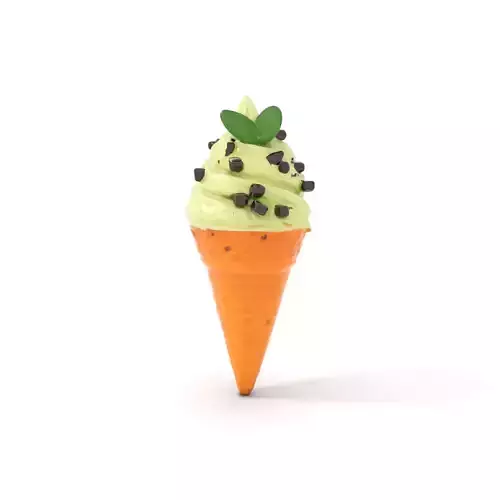 Mint Chip Ice Cream Cone model pack