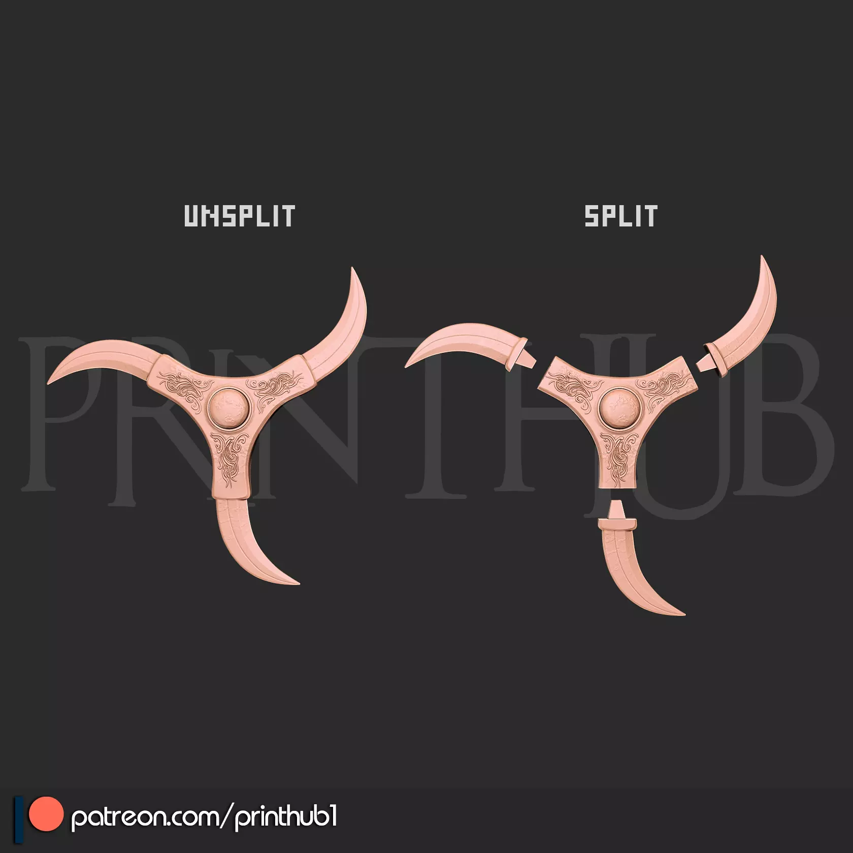 DMC Devil May Cry 2013 Aquila Twin Chakram Blades Cosplay Prop 3D print model_5