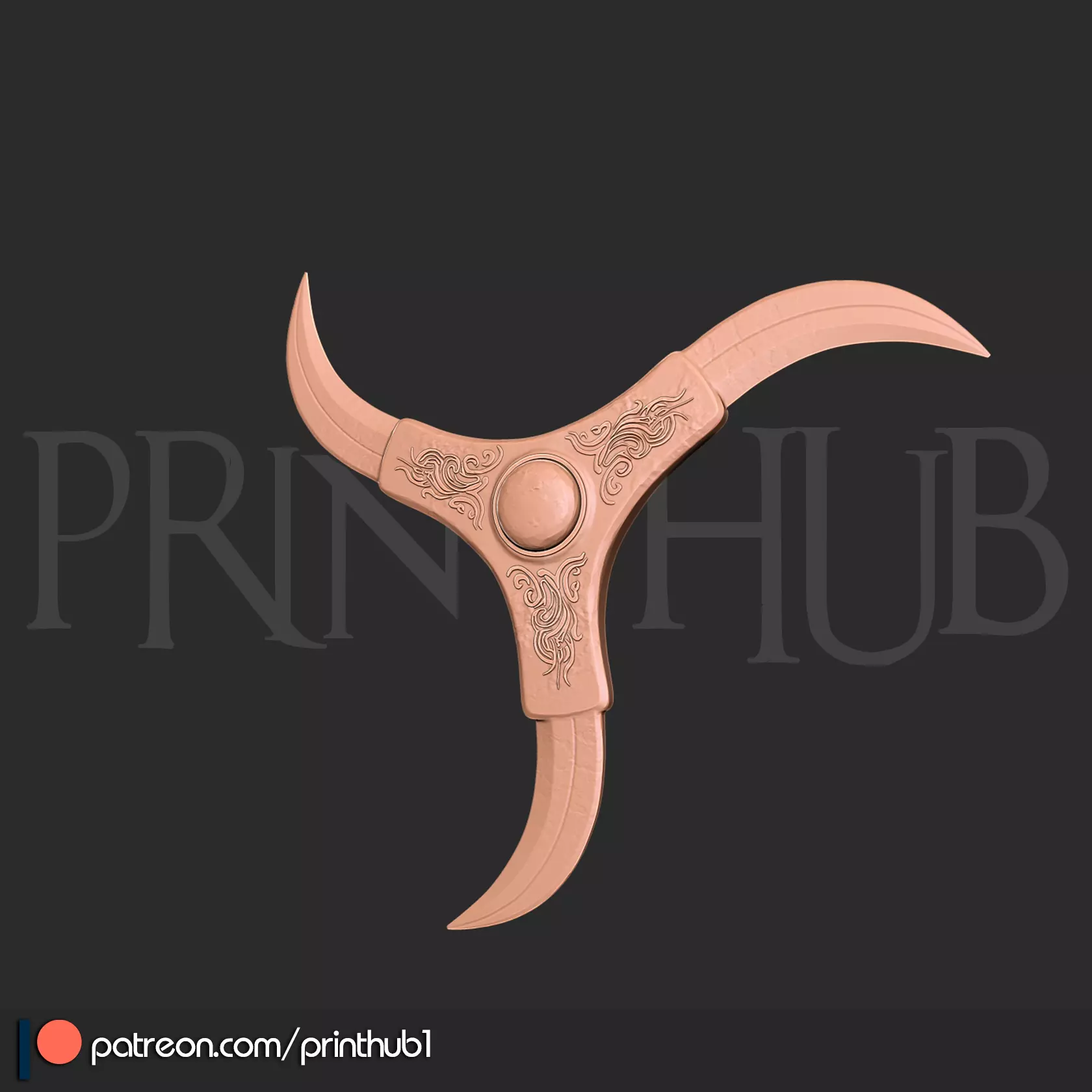 DMC Devil May Cry 2013 Aquila Twin Chakram Blades Cosplay Prop 3D print model_2