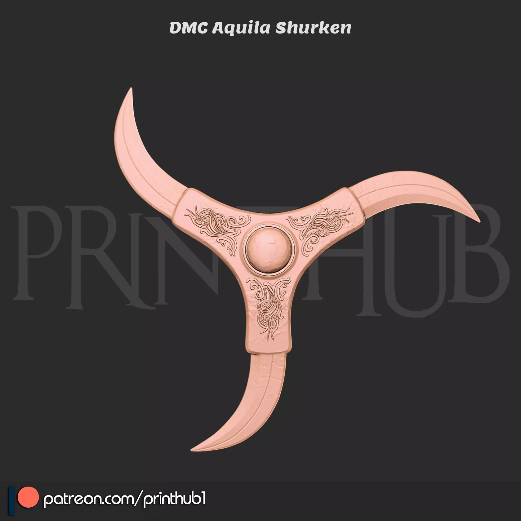 DMC Devil May Cry 2013 Aquila Twin Chakram Blades Cosplay Prop 3D print model_0