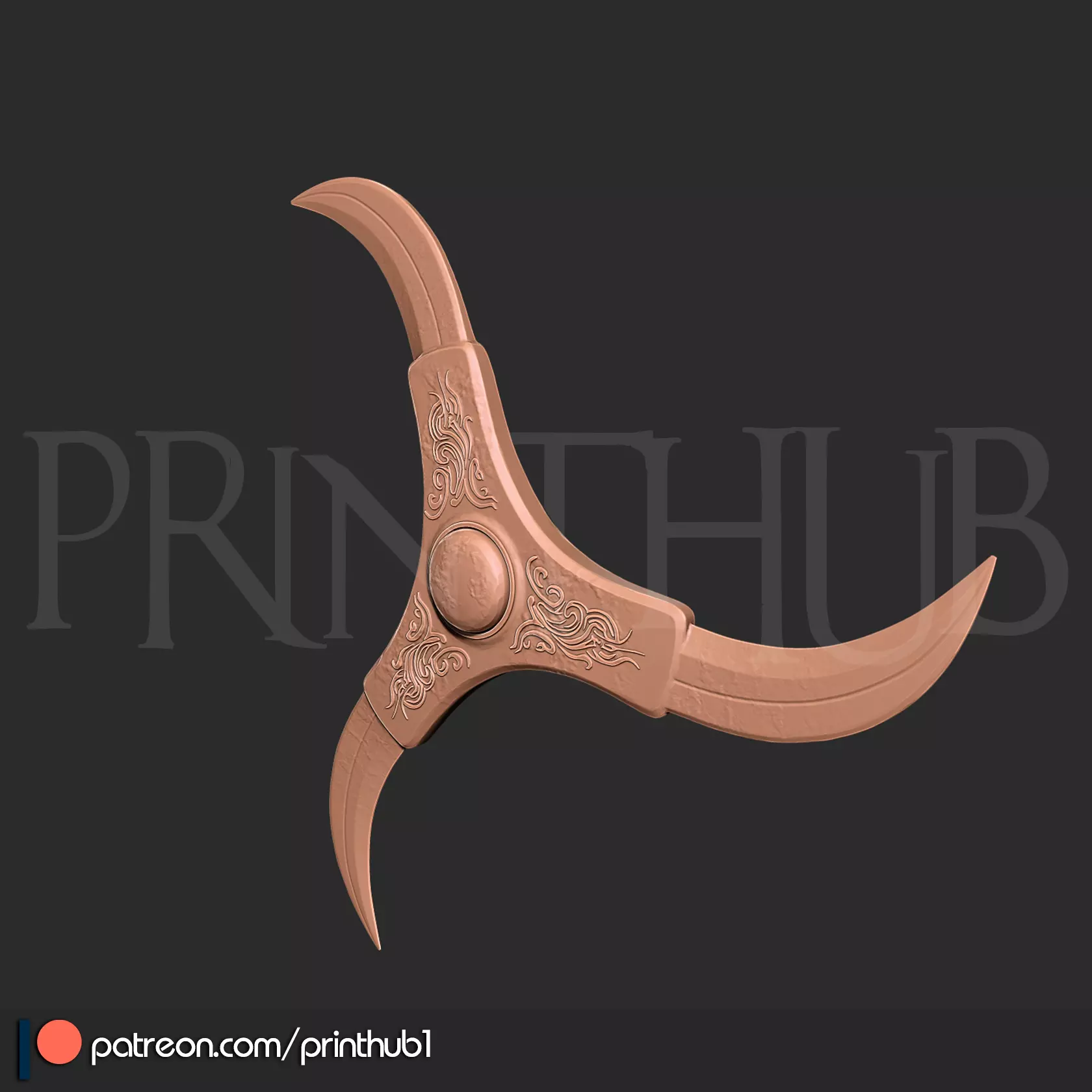DMC Devil May Cry 2013 Aquila Twin Chakram Blades Cosplay Prop 3D print model_3