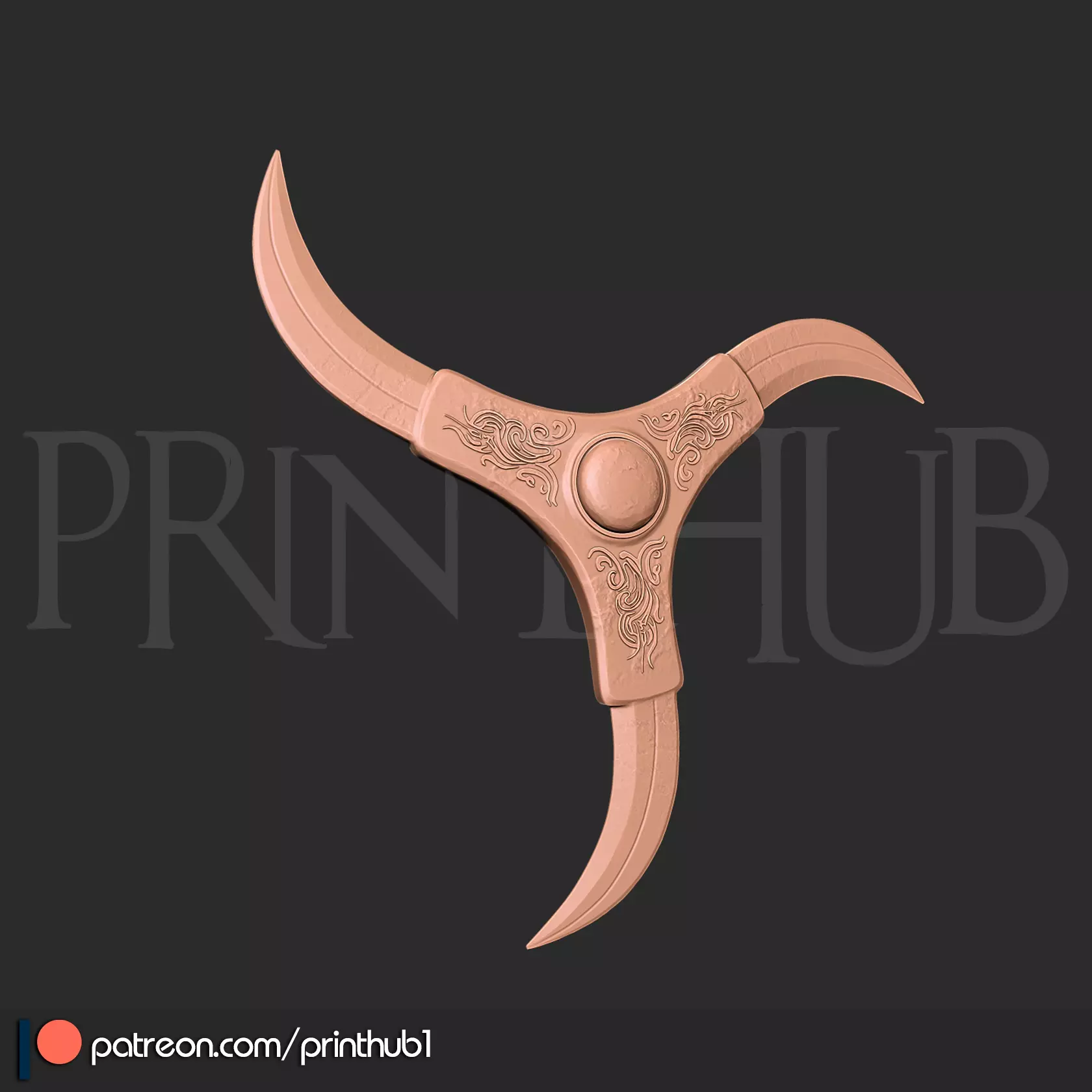 DMC Devil May Cry 2013 Aquila Twin Chakram Blades Cosplay Prop 3D print model_1