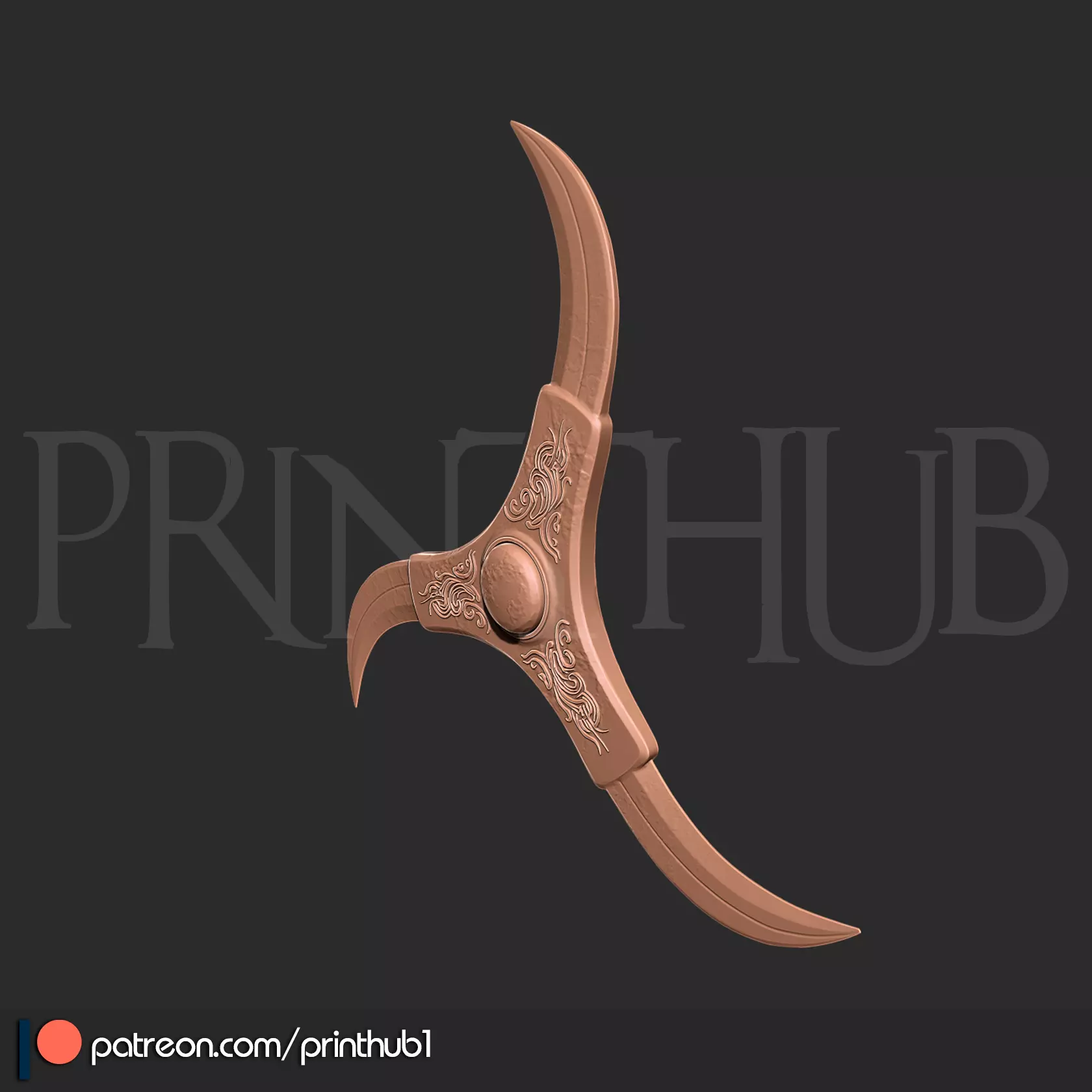 DMC Devil May Cry 2013 Aquila Twin Chakram Blades Cosplay Prop 3D print model_4