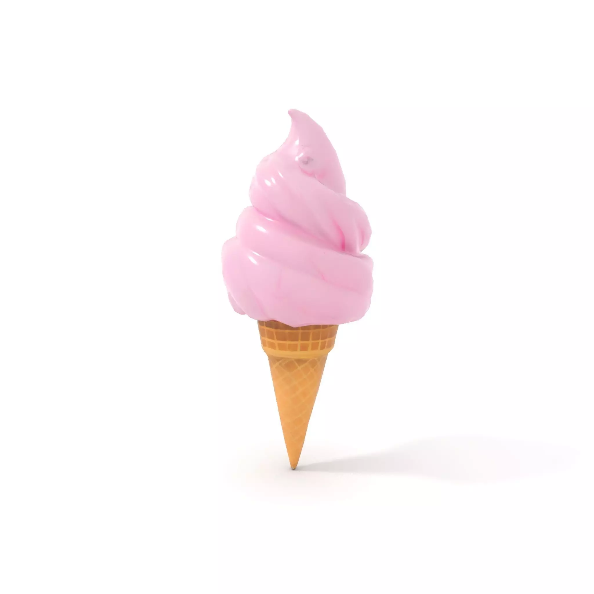 Strawberry Ice Cream Cone model pack Low-poly 3D model_12