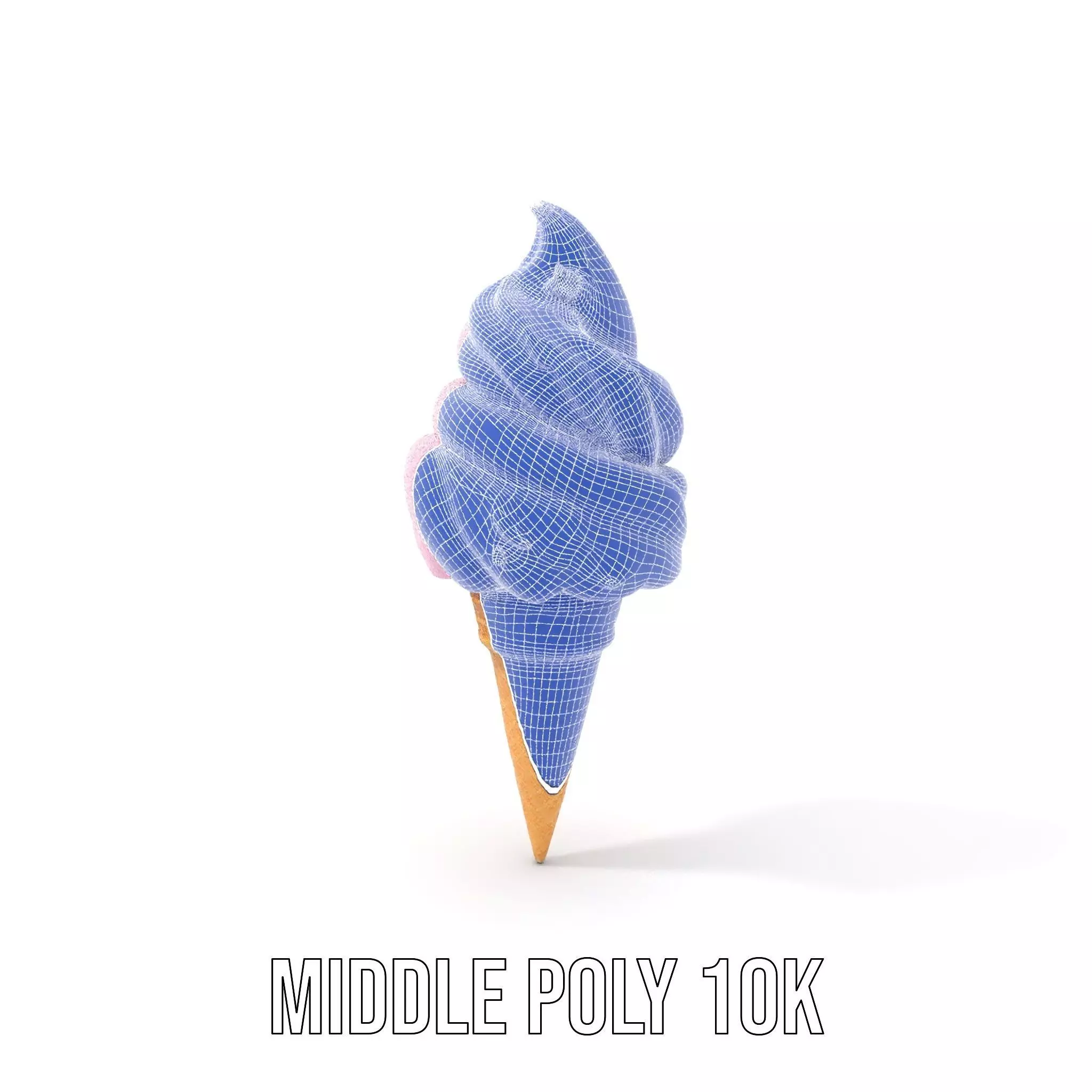 Strawberry Ice Cream Cone model pack Low-poly 3D model_25
