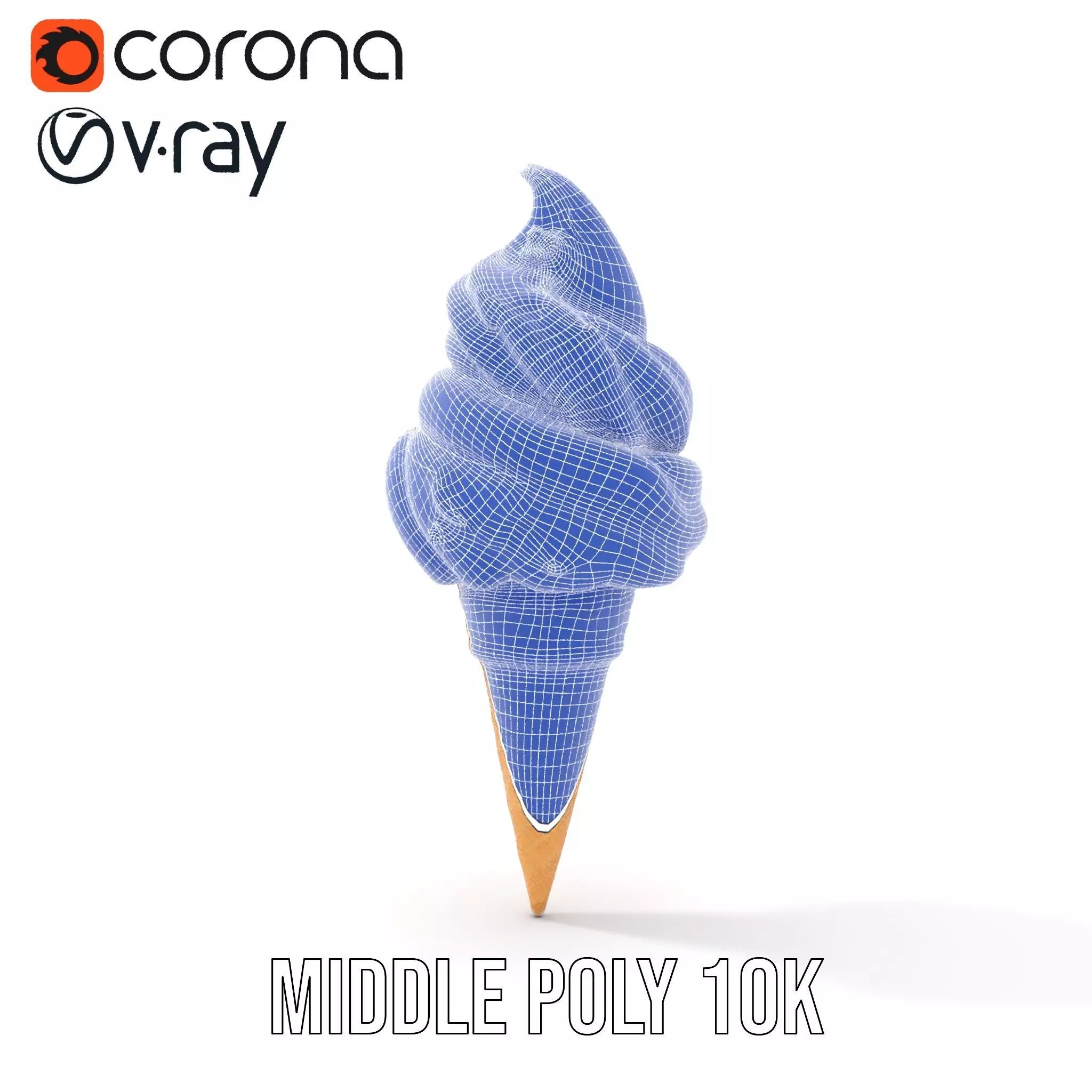 Strawberry Ice Cream Cone model pack Low-poly 3D model_28