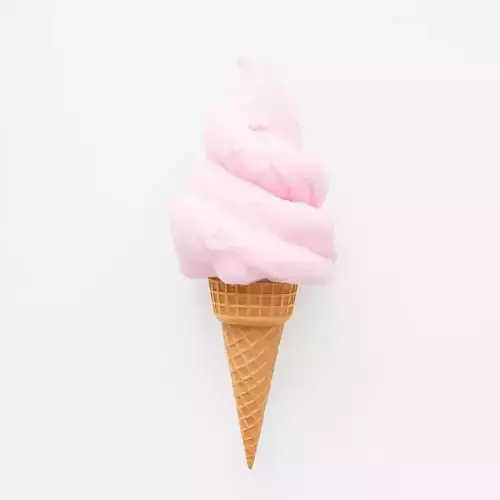 Strawberry Ice Cream Cone model pack Low-poly 3D model 2