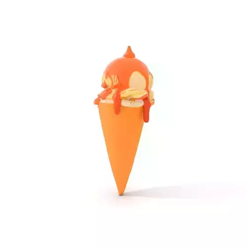 Caramel Ice Cream Cone model pack