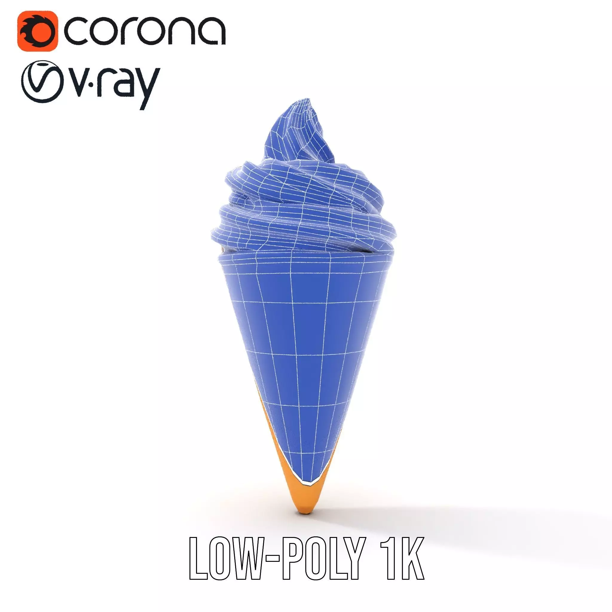 Chocolate Cone Delight model pack Low-poly 3D model_31