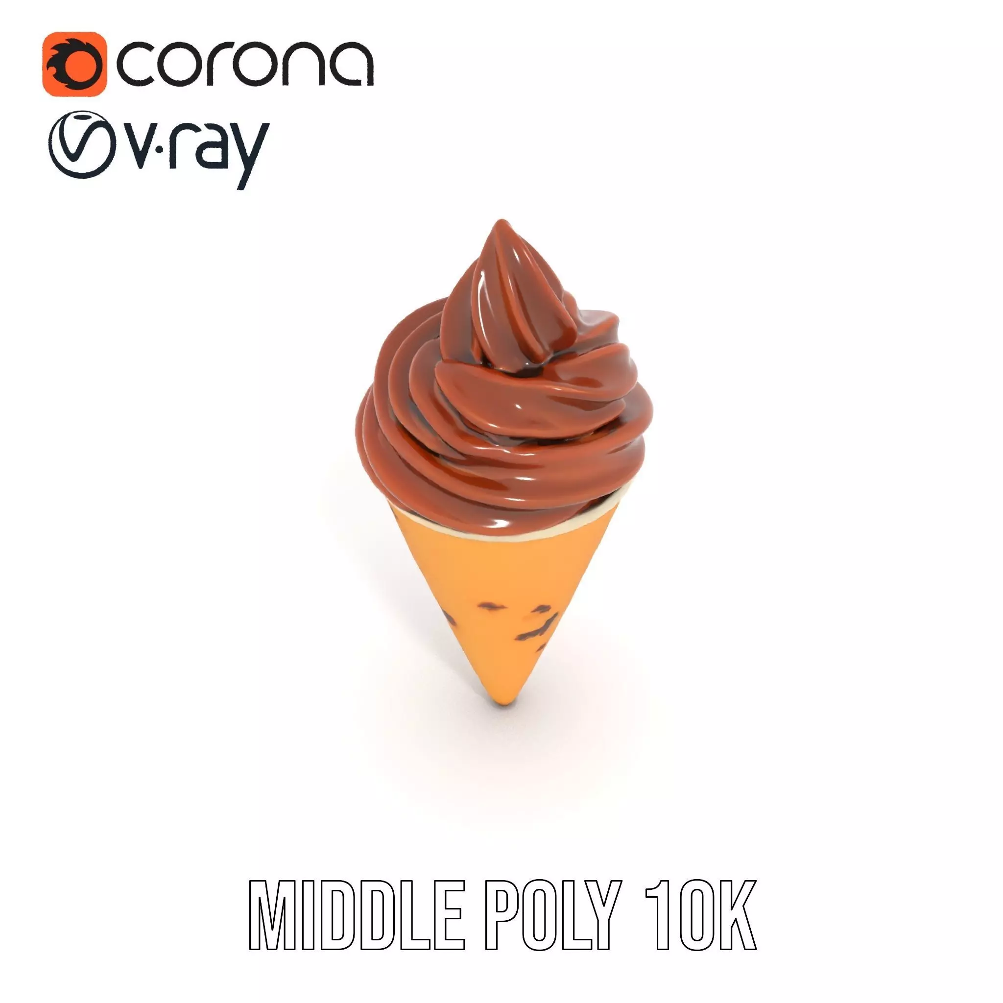 Chocolate Cone Delight model pack Low-poly 3D model_6