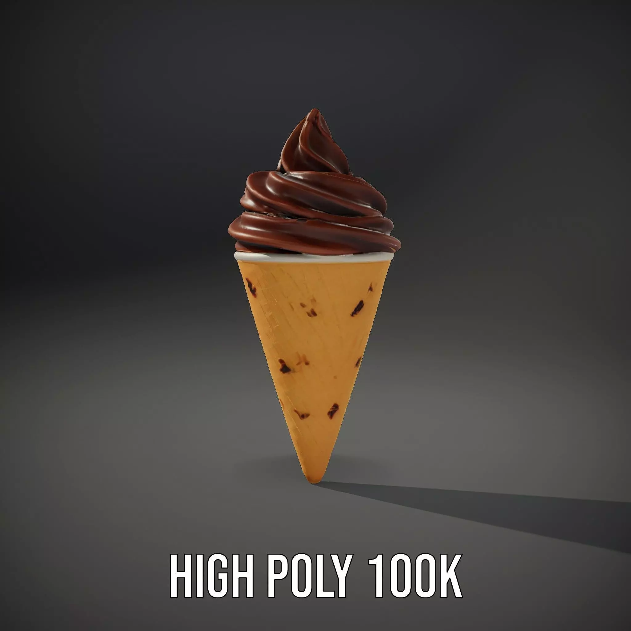 Chocolate Cone Delight model pack Low-poly 3D model_32