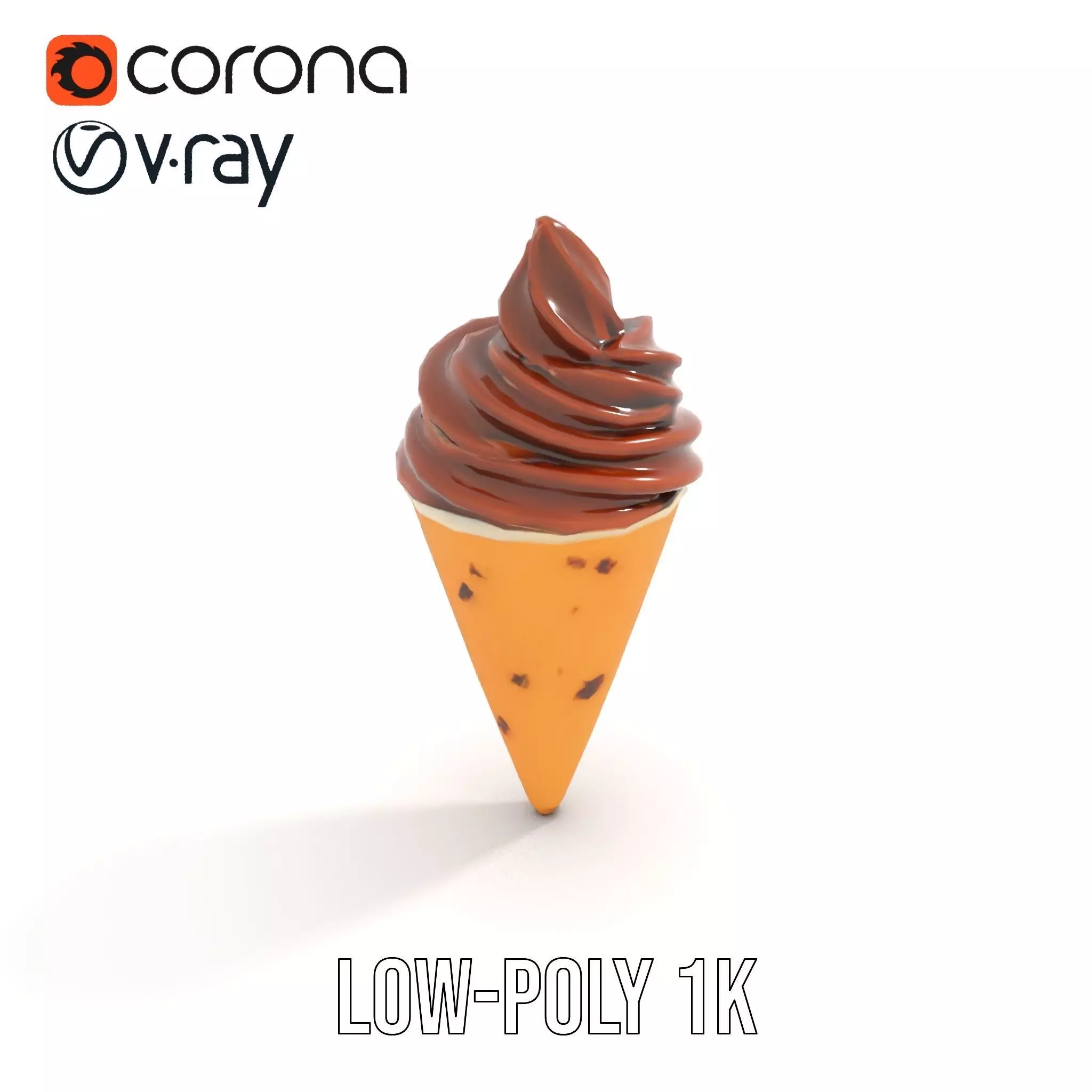 Chocolate Cone Delight model pack Low-poly 3D model_14