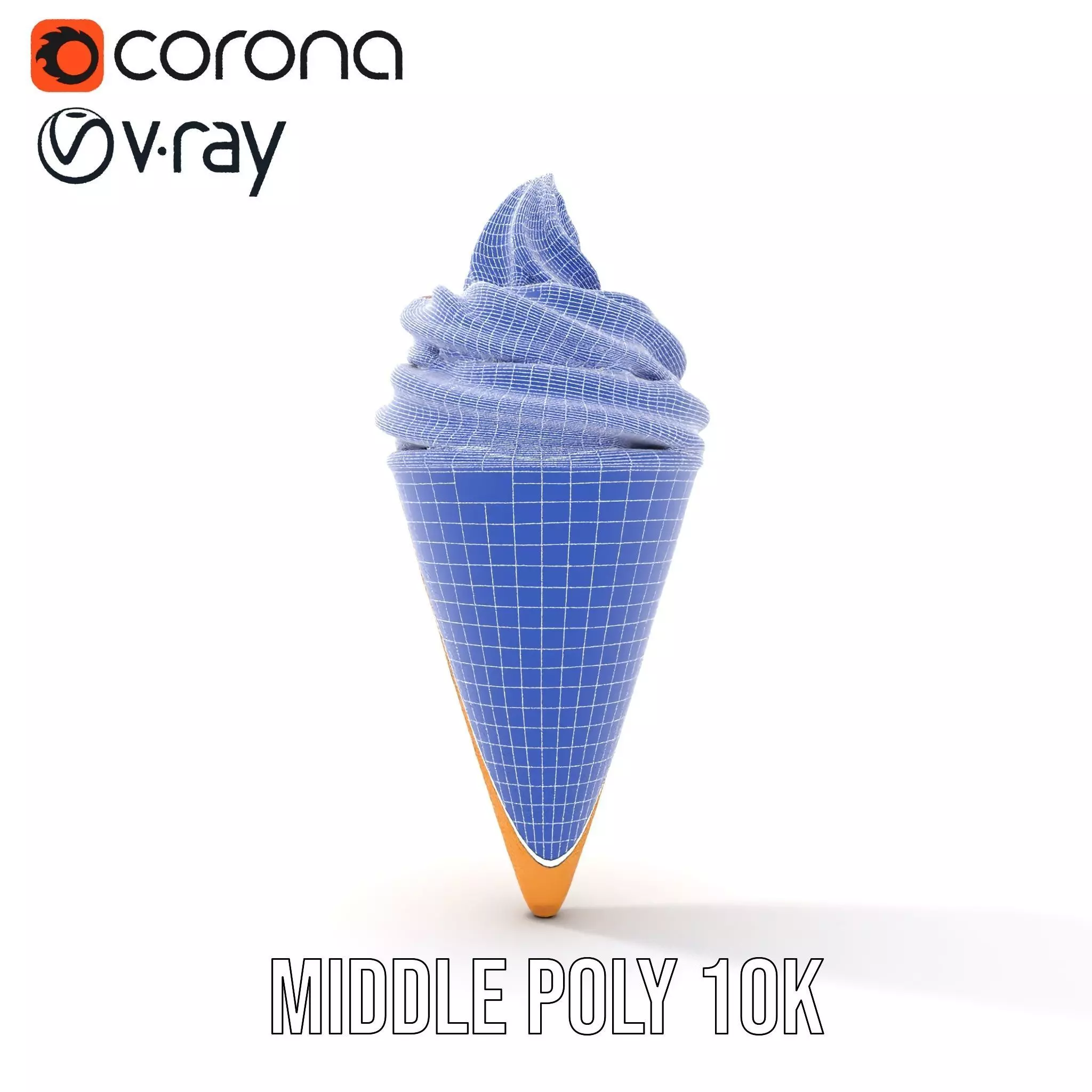 Chocolate Cone Delight model pack Low-poly 3D model_21