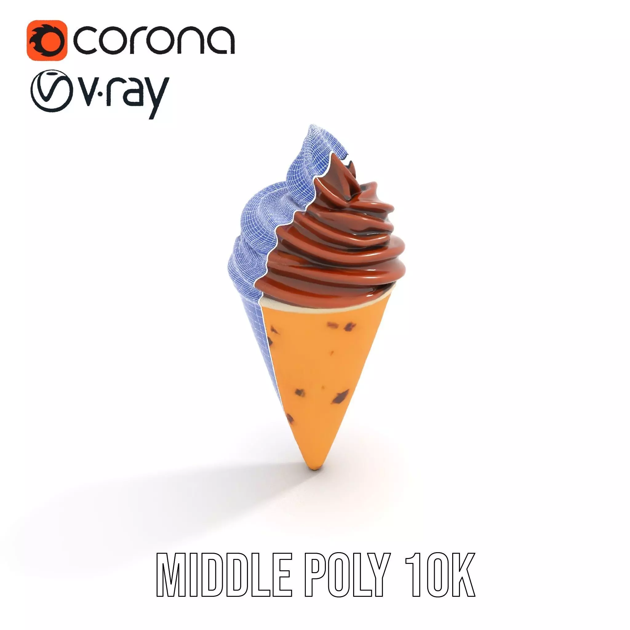 Chocolate Cone Delight model pack Low-poly 3D model_27