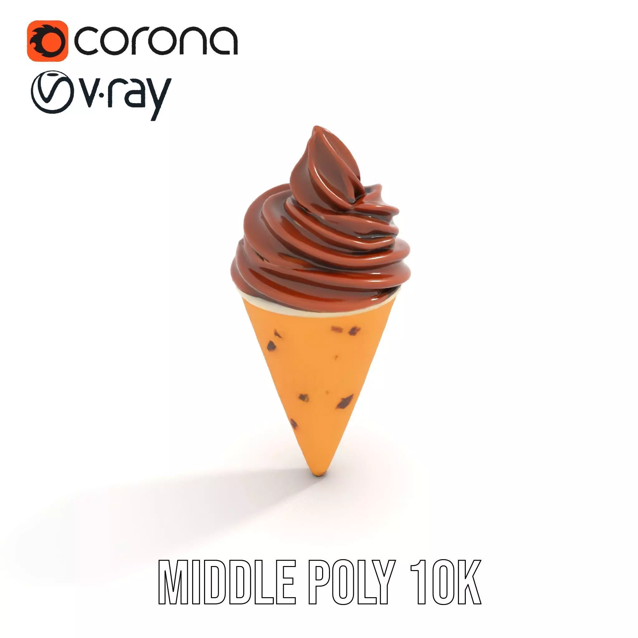Chocolate Cone Delight model pack Low-poly 3D model_15