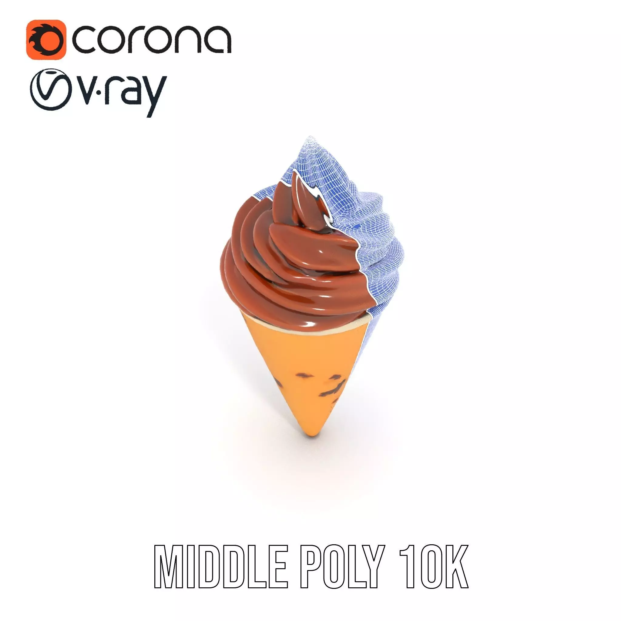 Chocolate Cone Delight model pack Low-poly 3D model_24
