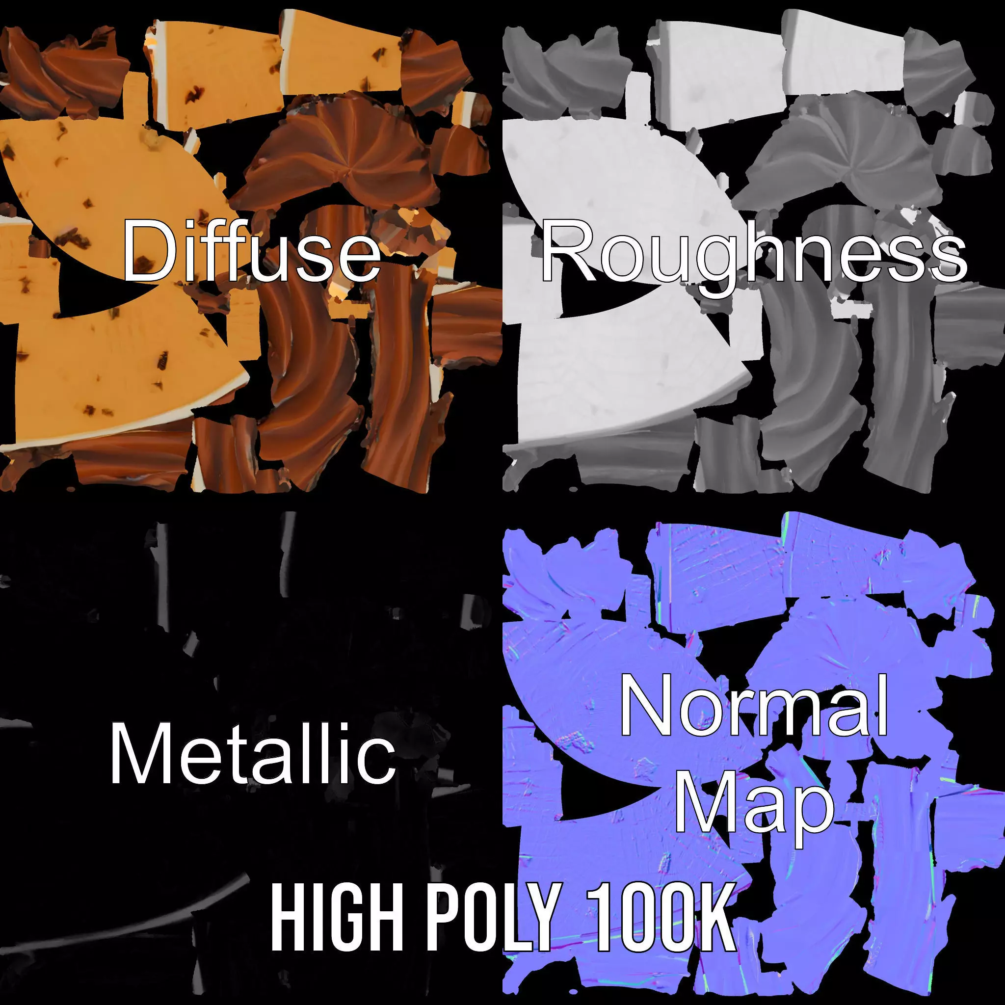 Chocolate Cone Delight model pack Low-poly 3D model_4