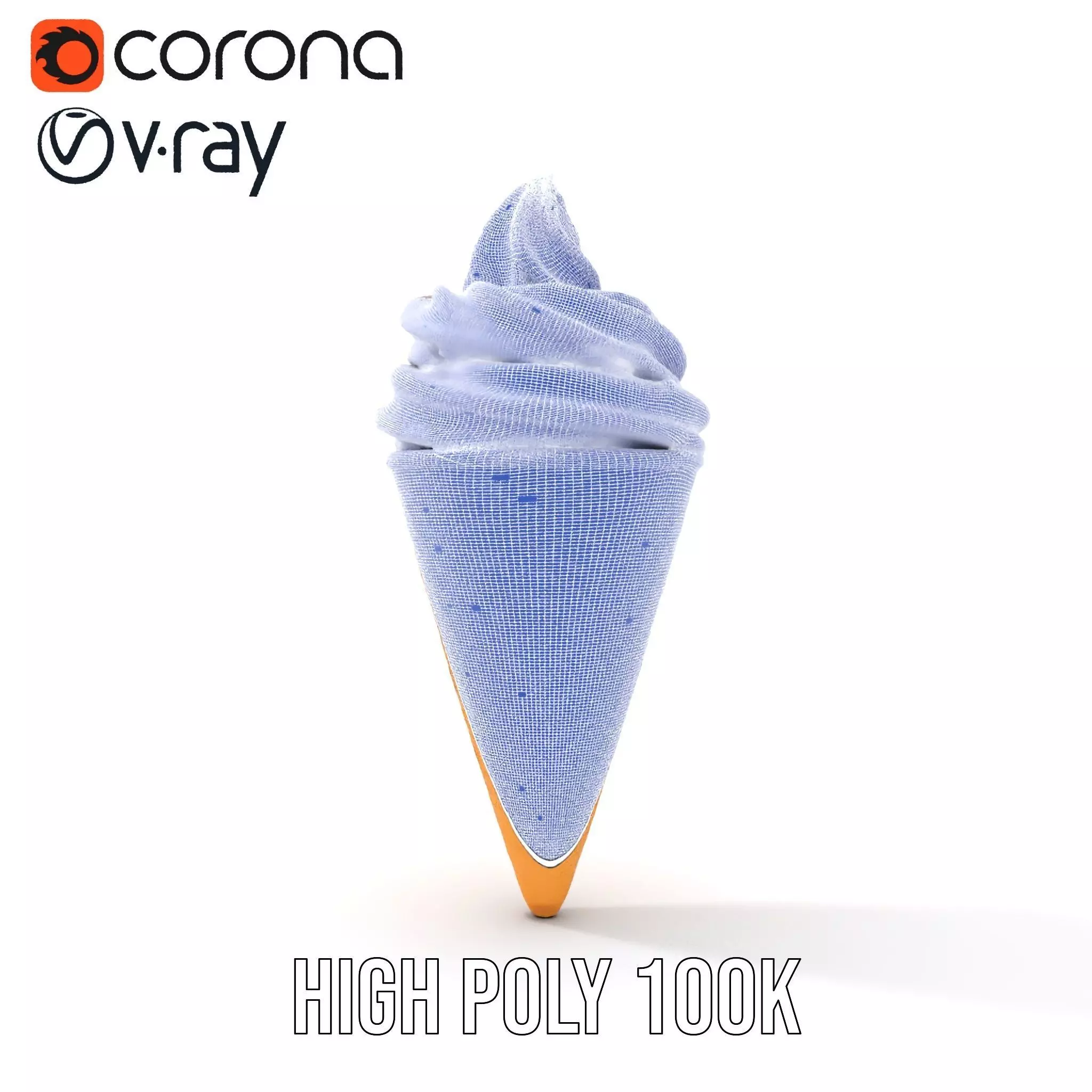 Chocolate Cone Delight model pack Low-poly 3D model_34