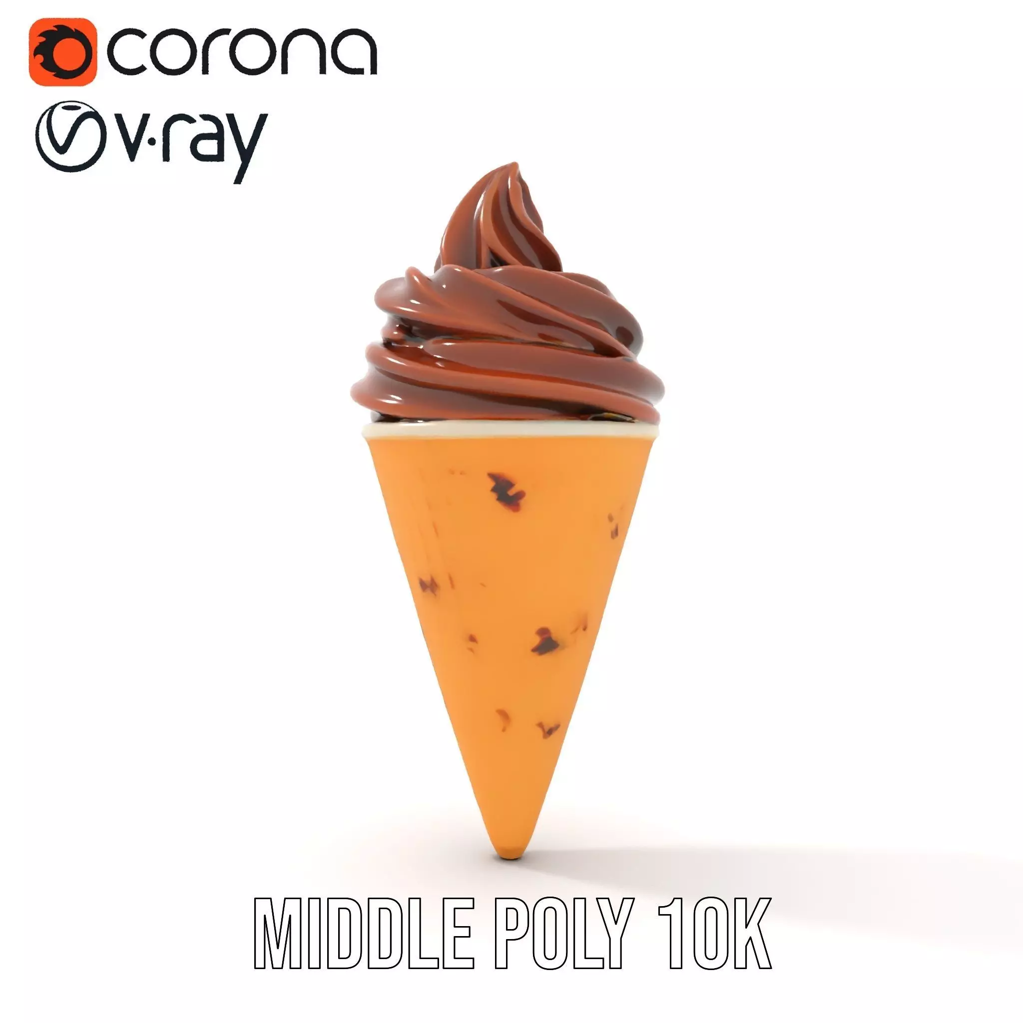 Chocolate Cone Delight model pack Low-poly 3D model_13