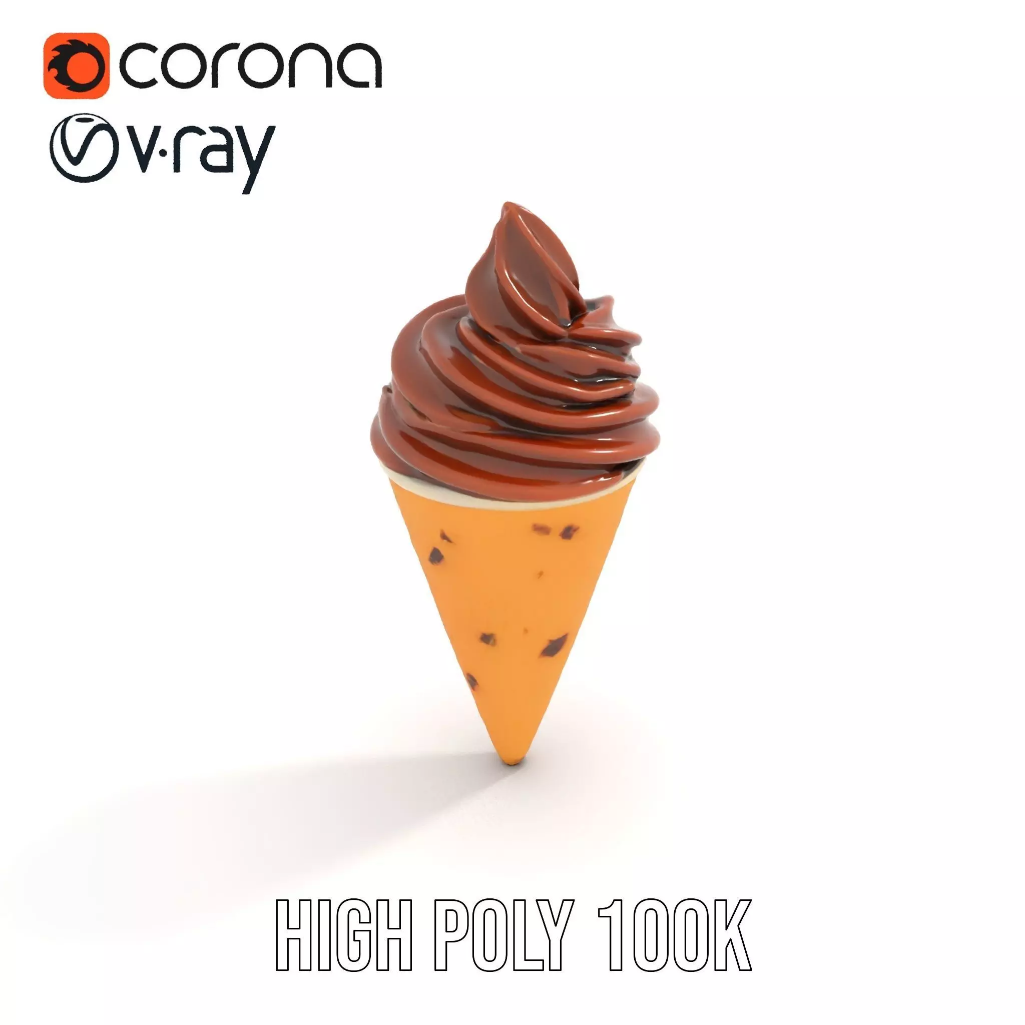 Chocolate Cone Delight model pack Low-poly 3D model_20