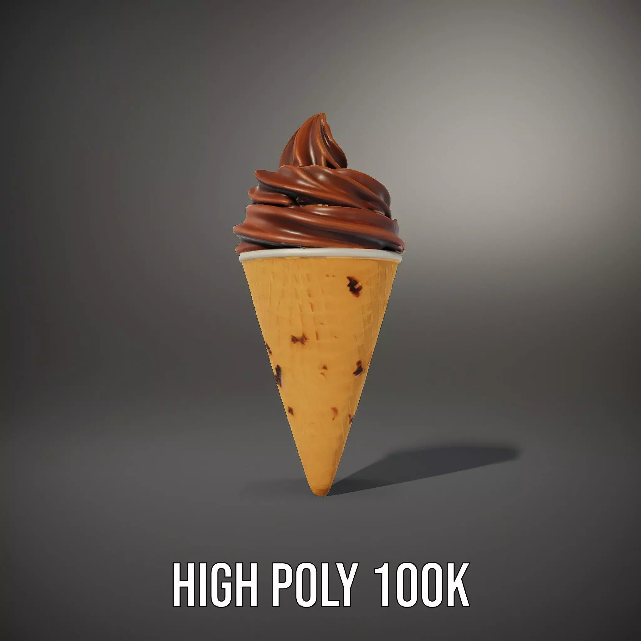 Chocolate Cone Delight model pack Low-poly 3D model_33