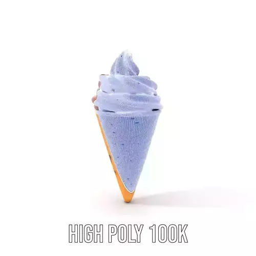 Chocolate Cone Delight model pack Low-poly 3D model 4