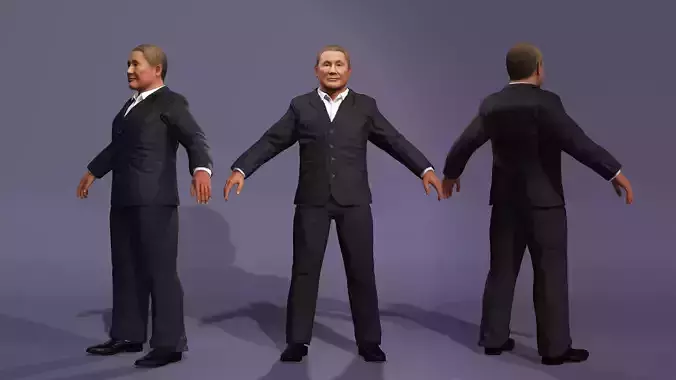 Realistic Takeshi Kitano Digital Human UE Skeleton Funny Dance