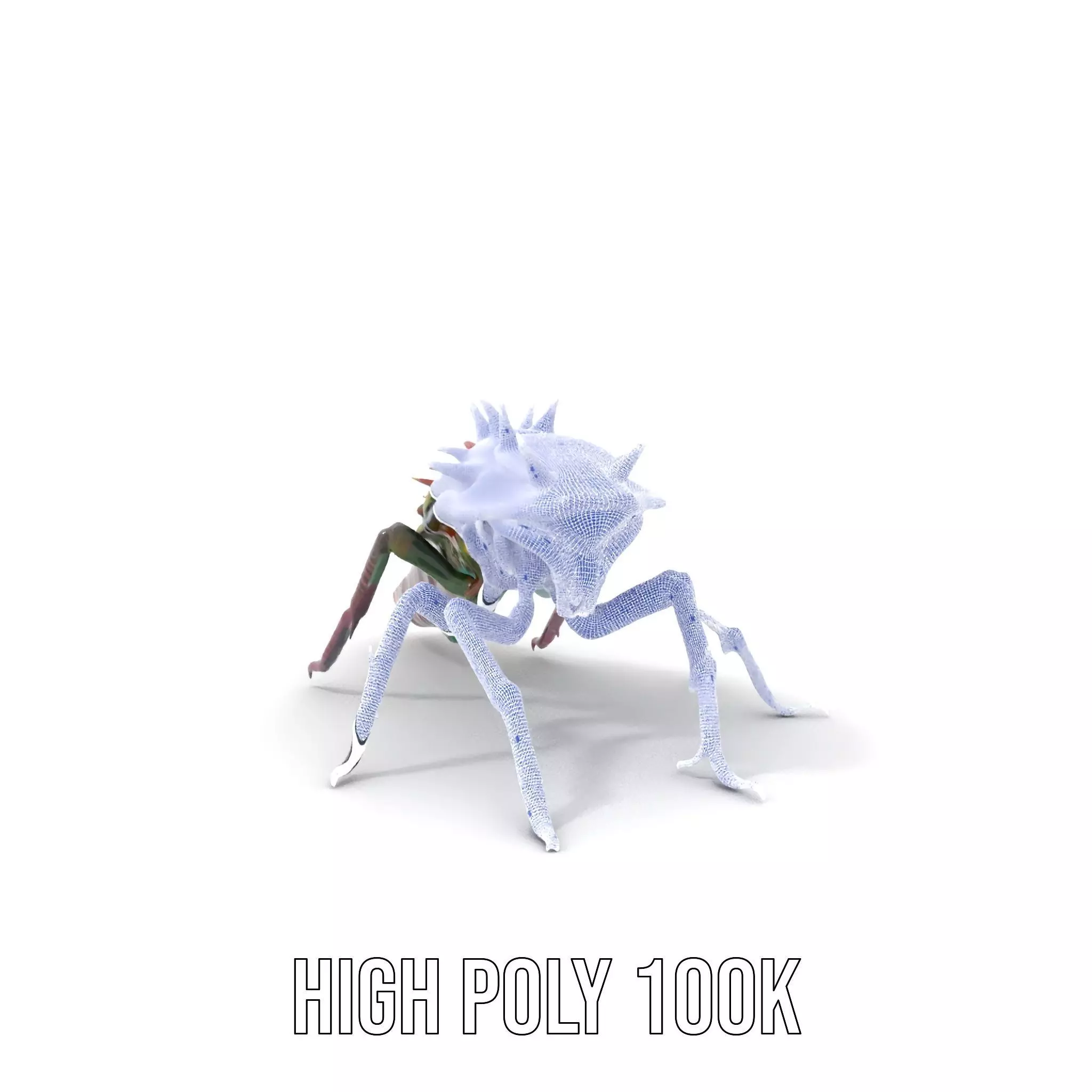 Spiked Alien Creature model pack Low-poly 3D model_5