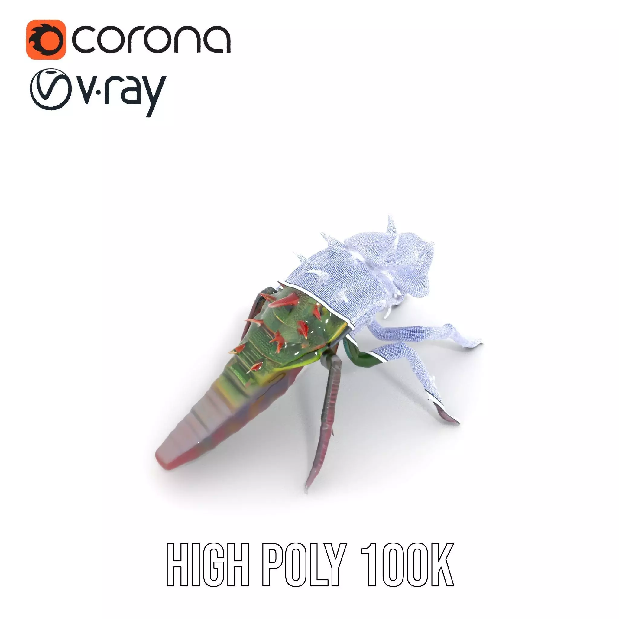 Spiked Alien Creature model pack Low-poly 3D model_32