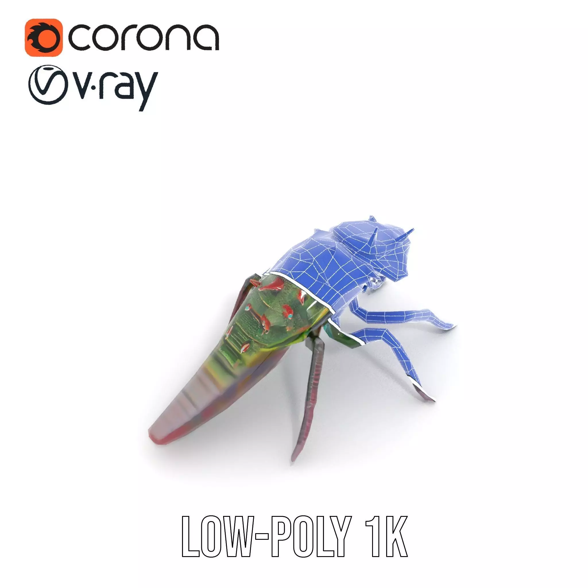 Spiked Alien Creature model pack Low-poly 3D model_25