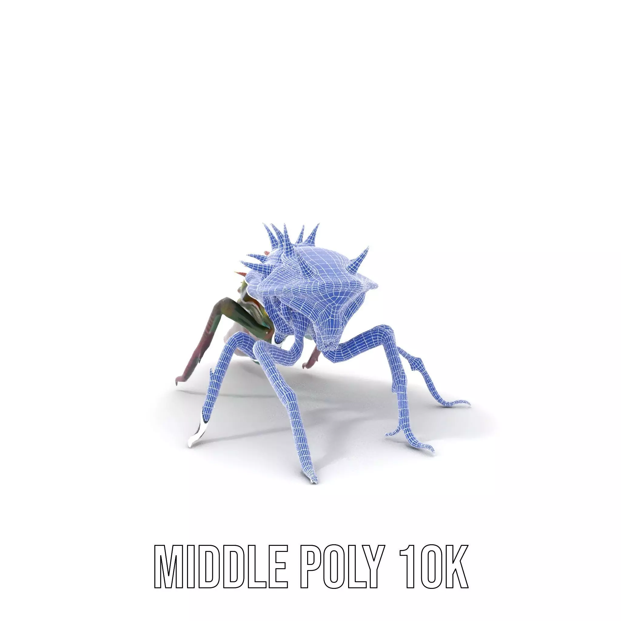 Spiked Alien Creature model pack Low-poly 3D model_16
