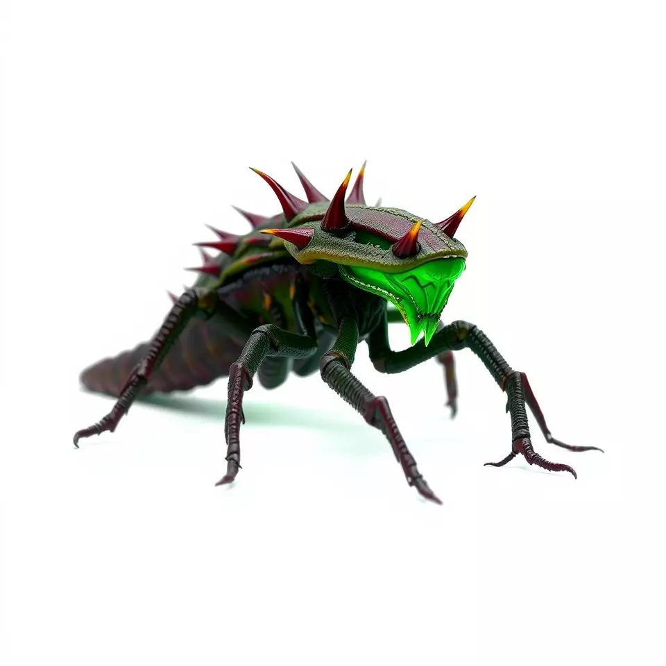 Spiked Alien Creature model pack Low-poly 3D model_3