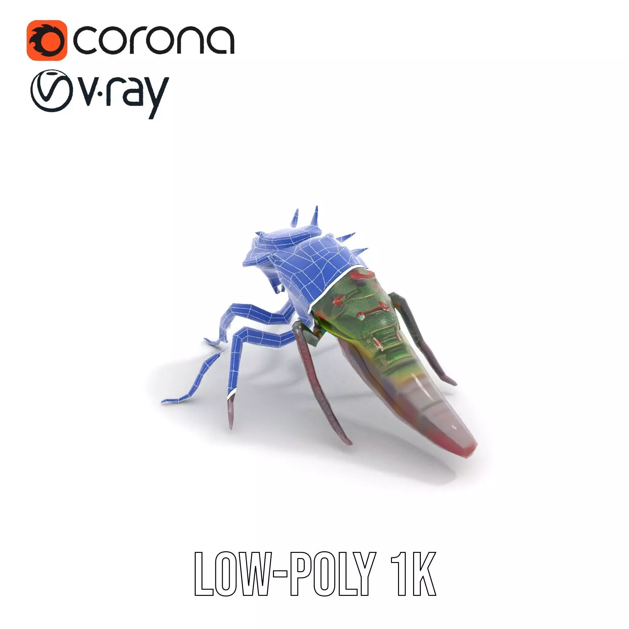 Spiked Alien Creature model pack Low-poly 3D model_22