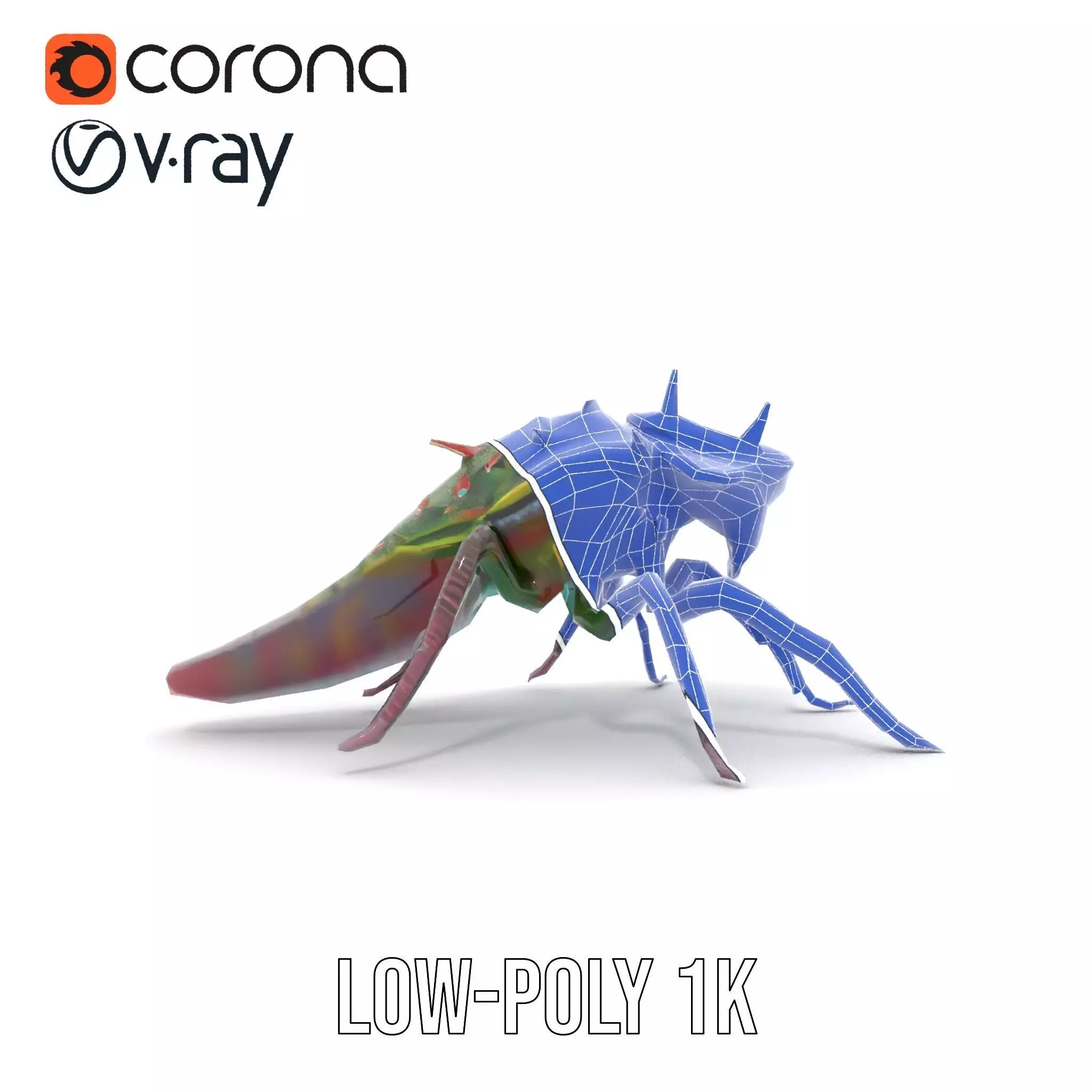 Spiked Alien Creature model pack Low-poly 3D model_28