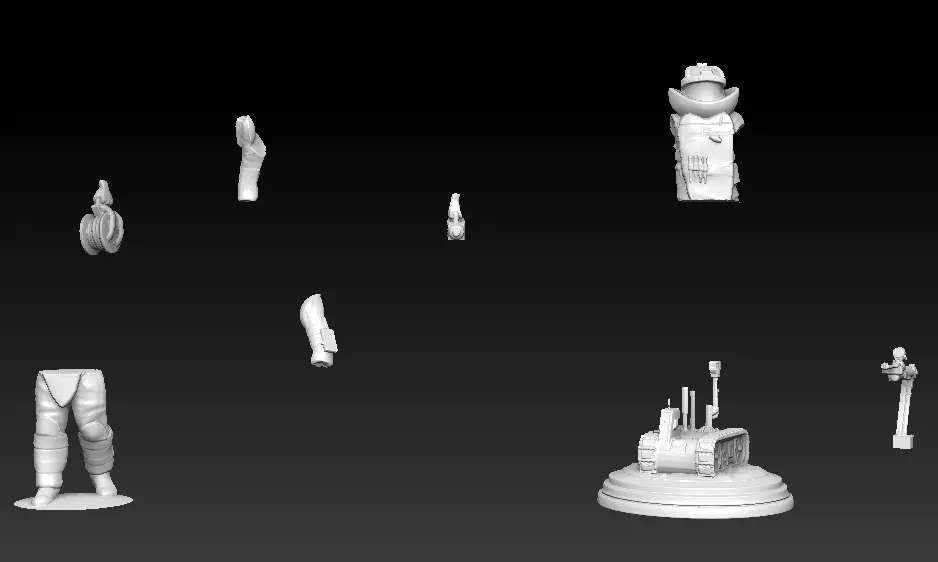 Next Generation EOD Tech and Talon Robot Keyed 3D Print Model 3D print model_9